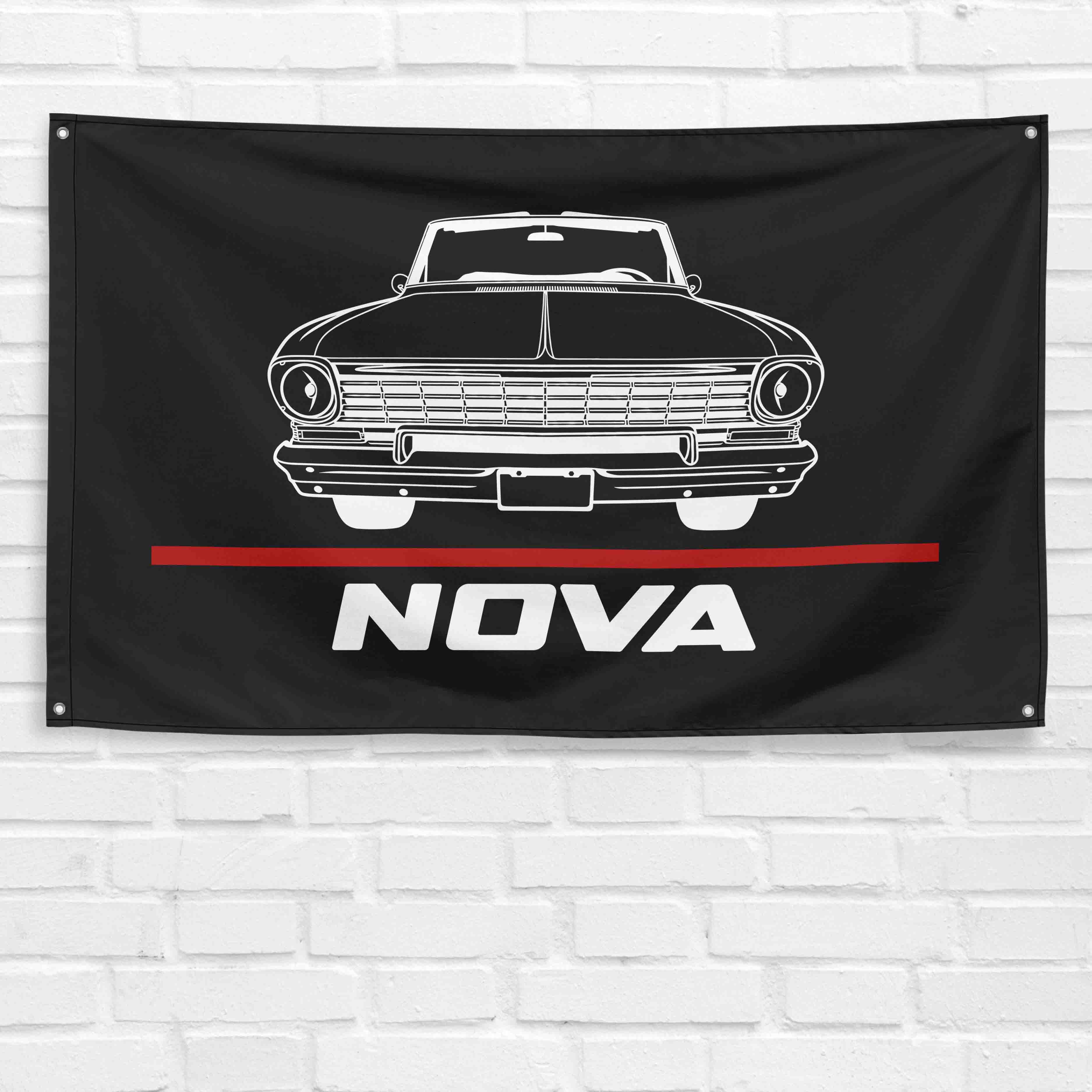 Nova 1963 Convertible 3x5 ft Flag Garage Wall Decor Birthday Gift Banner