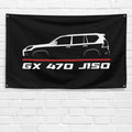 GX 470 J150 2014-2022 3x5 ft Flag Garage Wall Decor Birthday Gift Banner