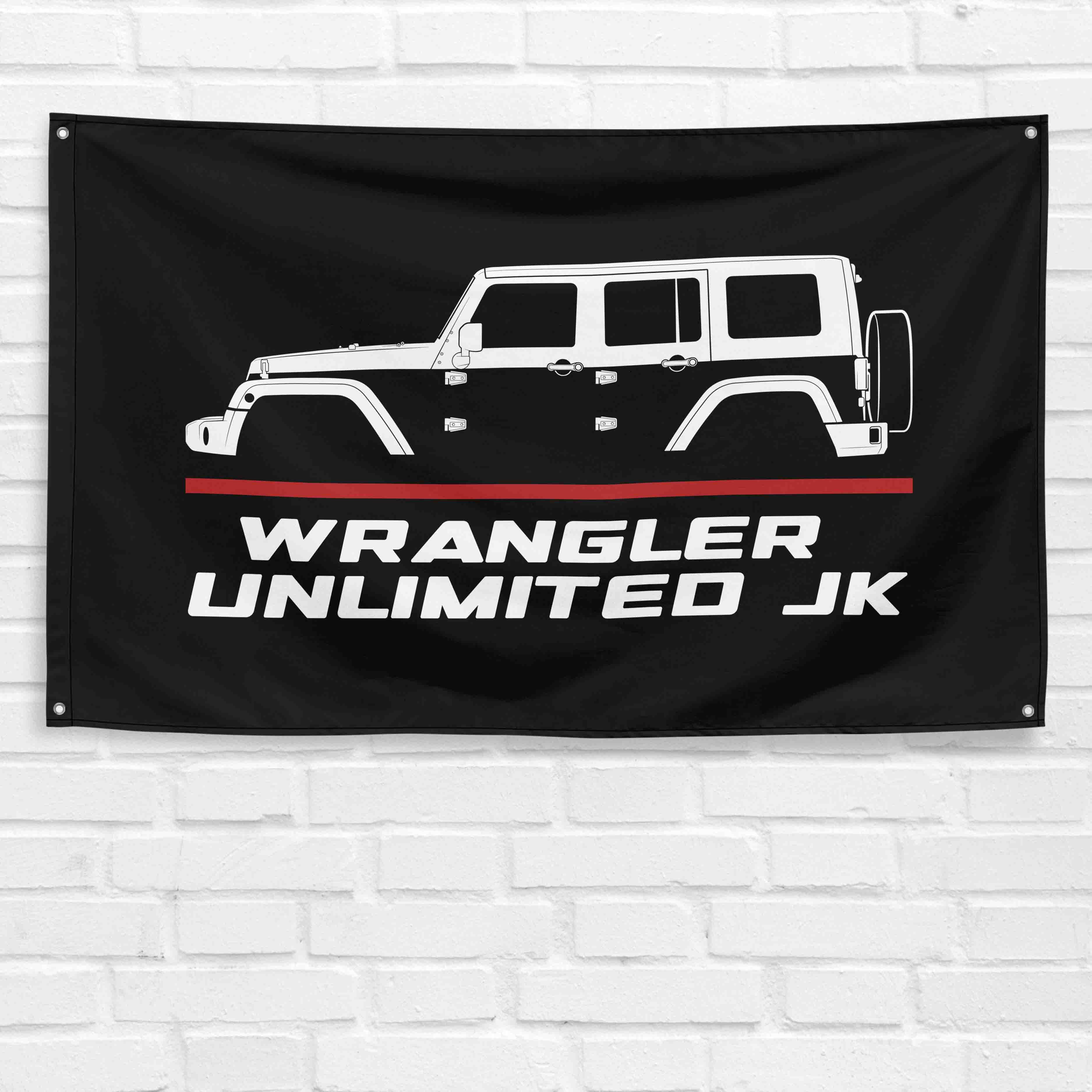 Wrangler Unlimited JK 2007-2018 3x5 ft Flag Garage Wall Decor Banner