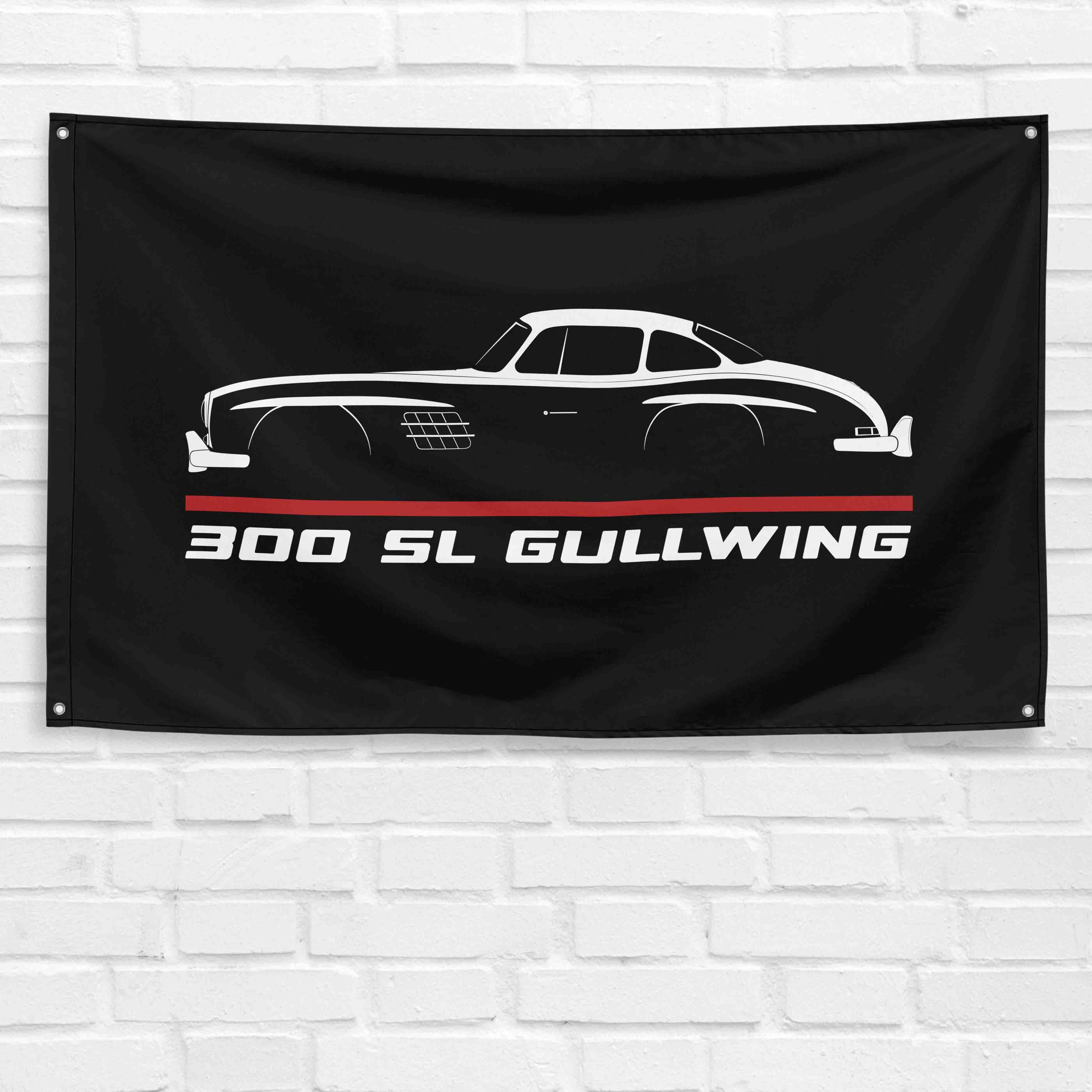 300 SL Gullwing 1954-1957 3x5 ft Flag Garage Wall Decor Birthday Gift Banner