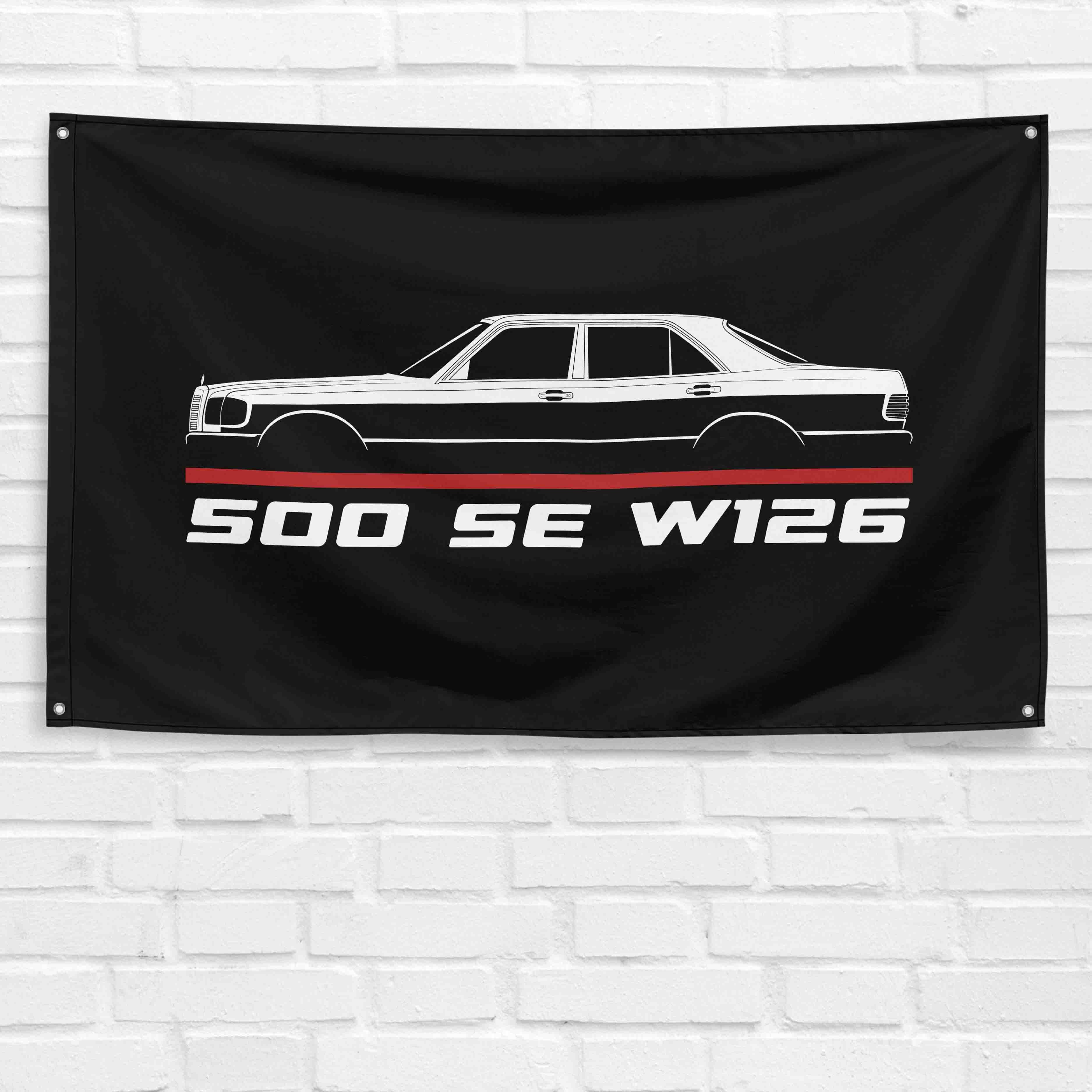 500 SE W126 1979-1991 3x5 ft Flag Garage Wall Decor Birthday Gift Banner