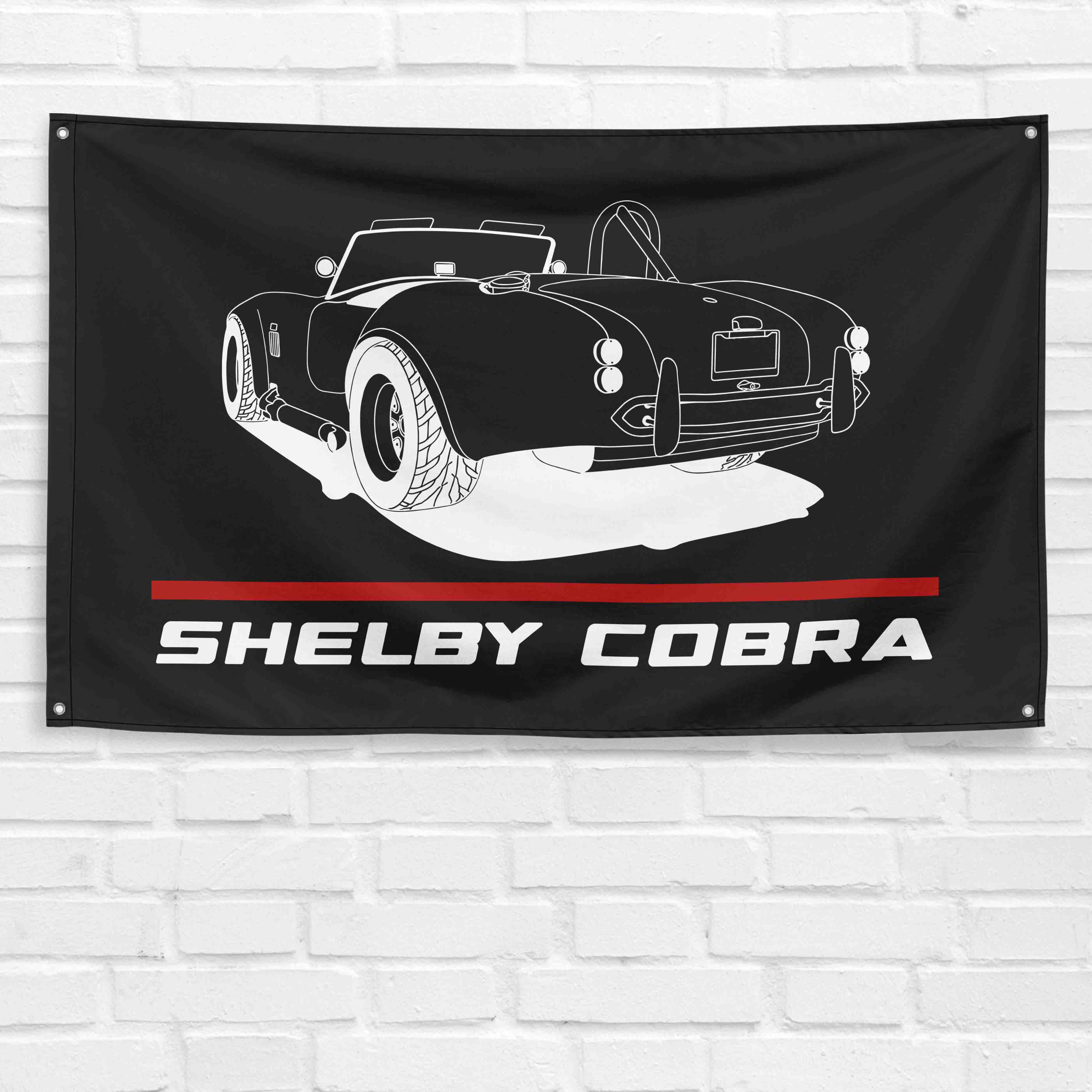 Shelby Cobra Roadster 3x5 ft Flag Garage Wall Decor Birthday Gift Banner