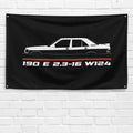190 E 2.3-16 W124 1985-1987 3x5 ft Flag Garage Wall Decor Birthday Gift Banner