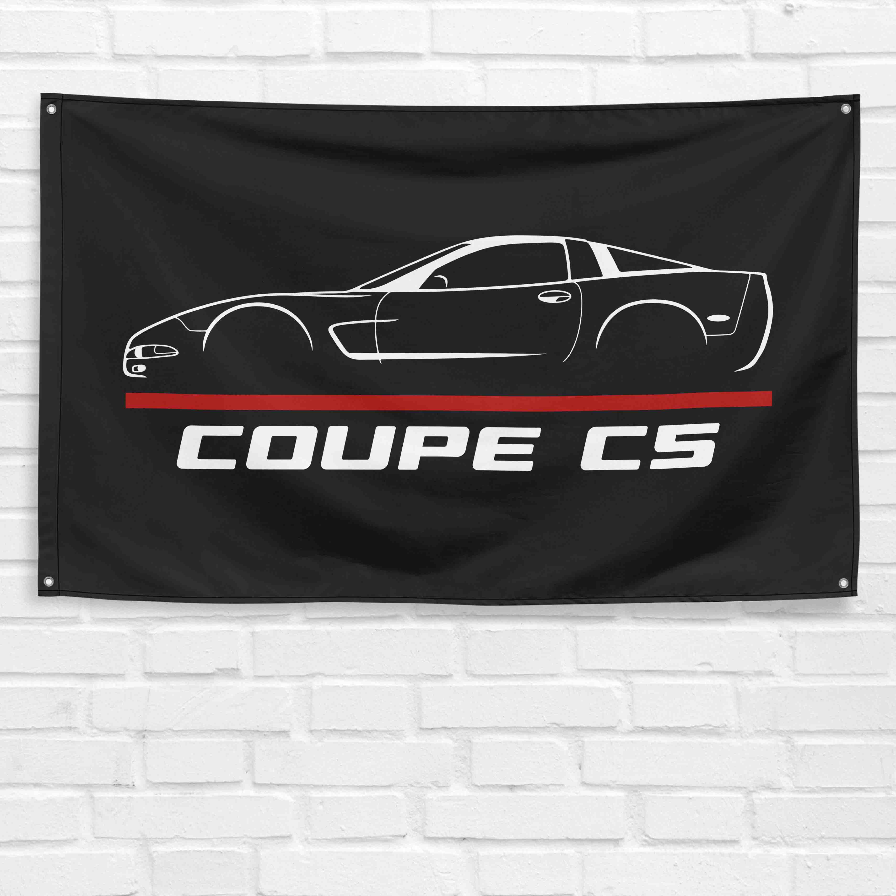 Corvette Coupe C5 3x5 ft Flag Garage Wall Decor Birthday Gift Banner