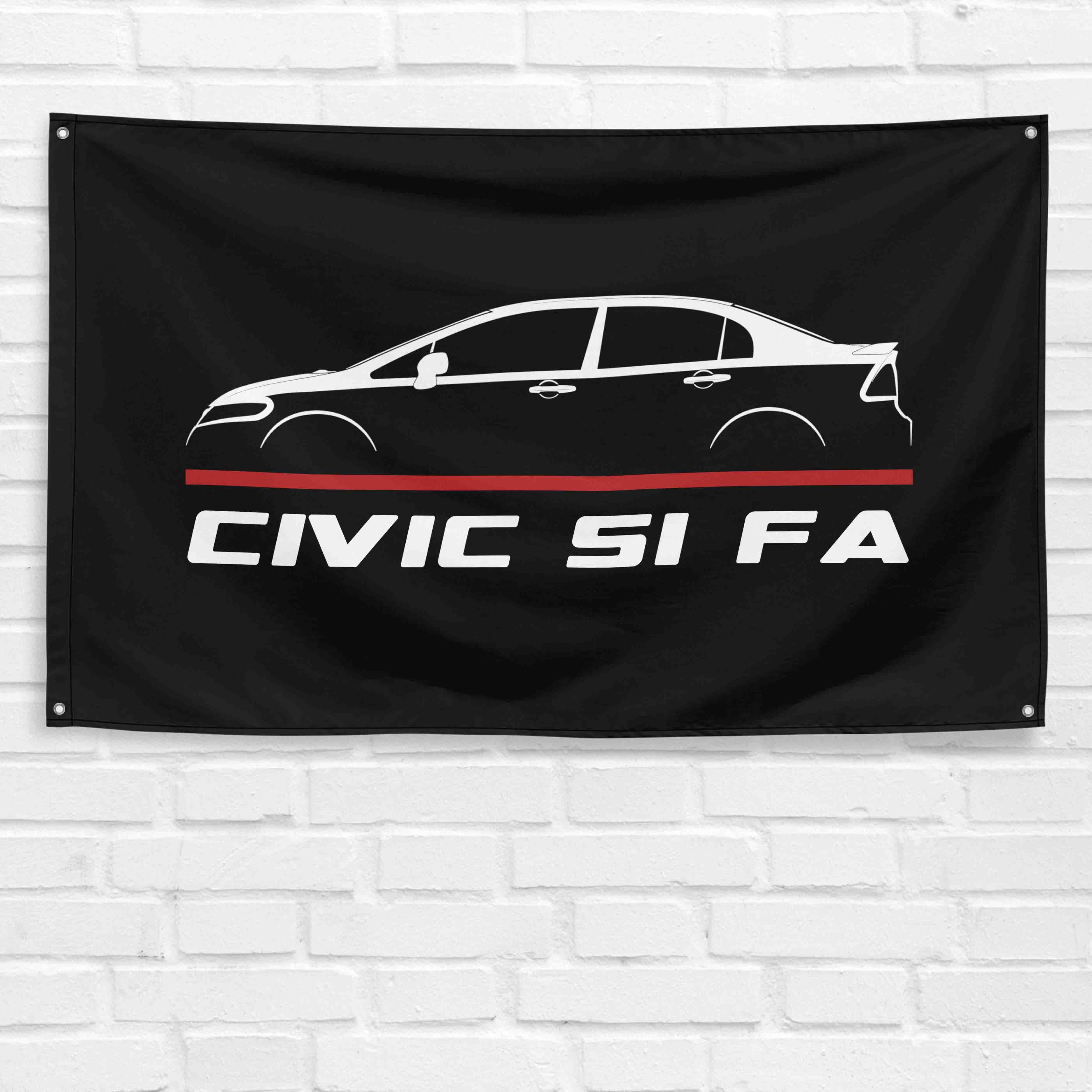 Civic Si FA 2005-2010 3x5 ft Flag Garage Wall Decor Birthday Gift Banner
