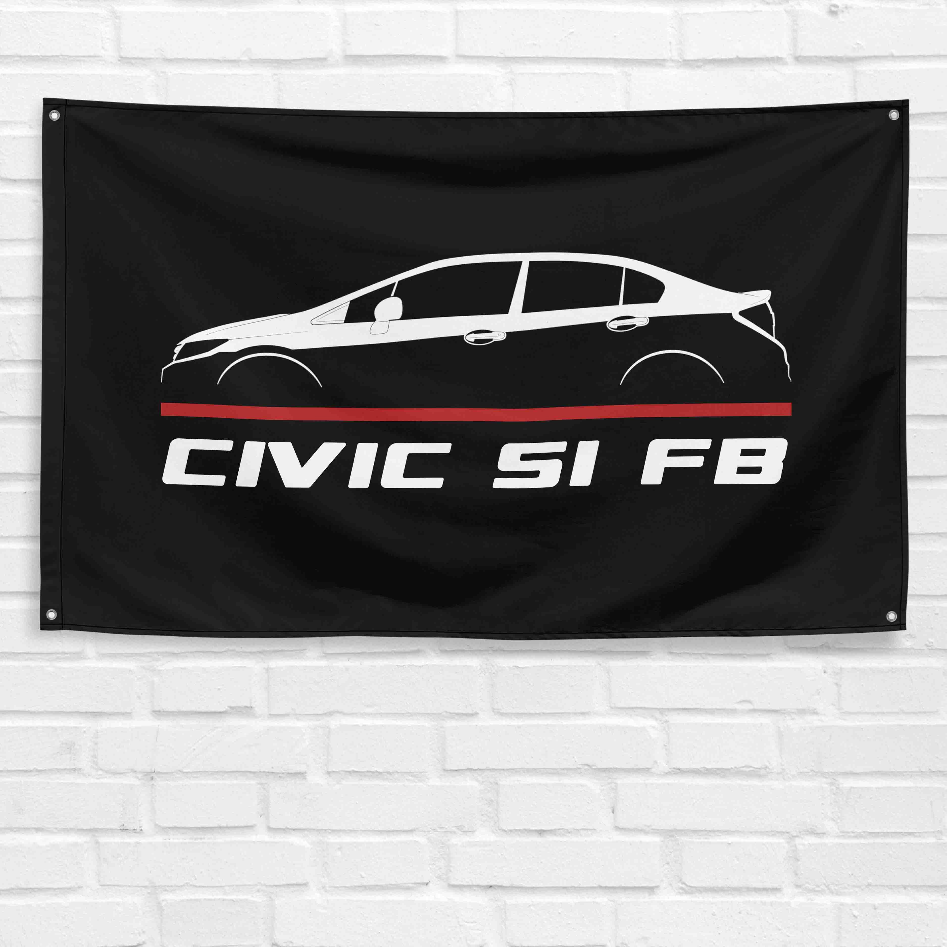 Civic Si FB 2011-2015 3x5 ft Flag Garage Wall Decor Birthday Gift Banner