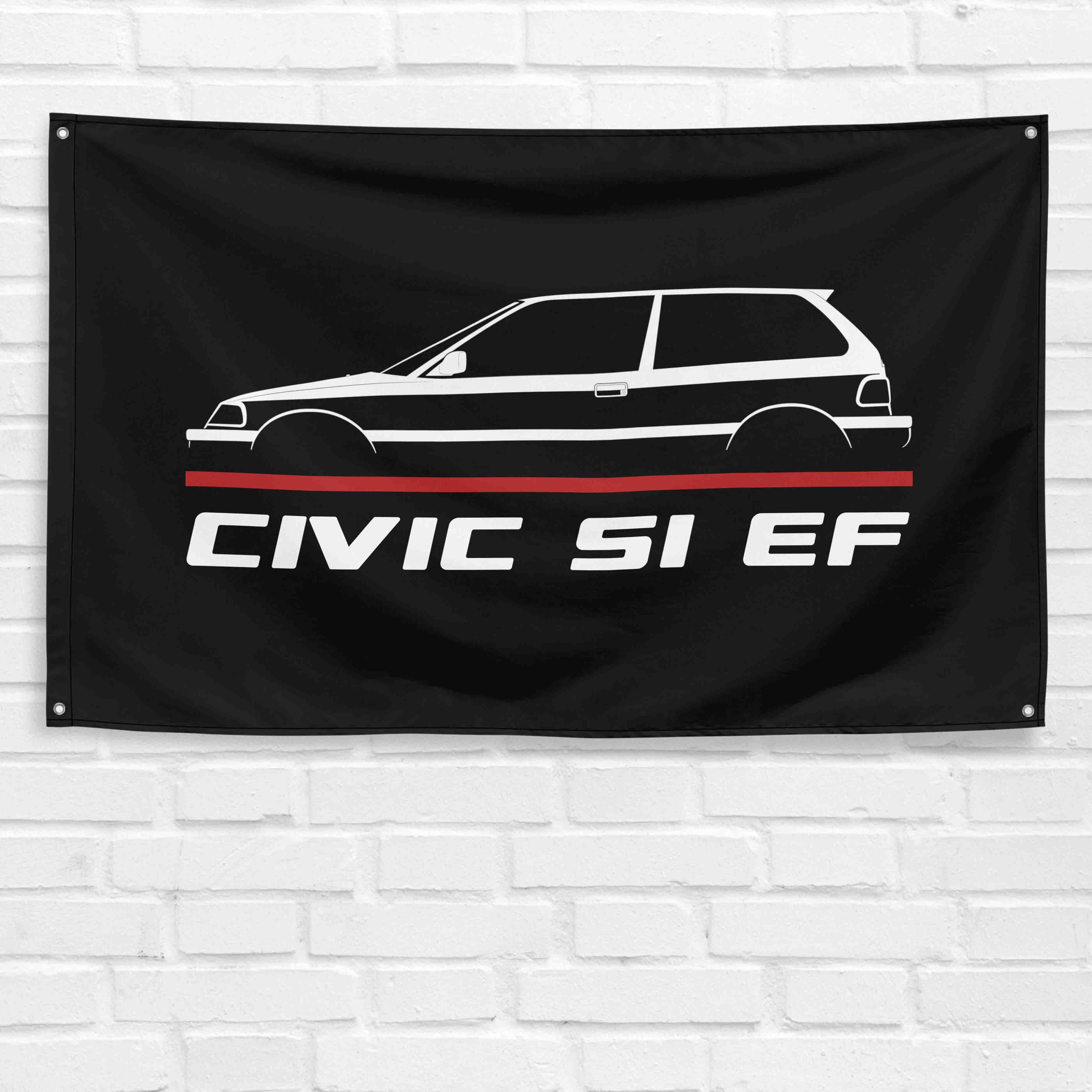 Civic Si EF 1988-1991 3x5 ft Flag Garage Wall Decor Birthday Gift Banner