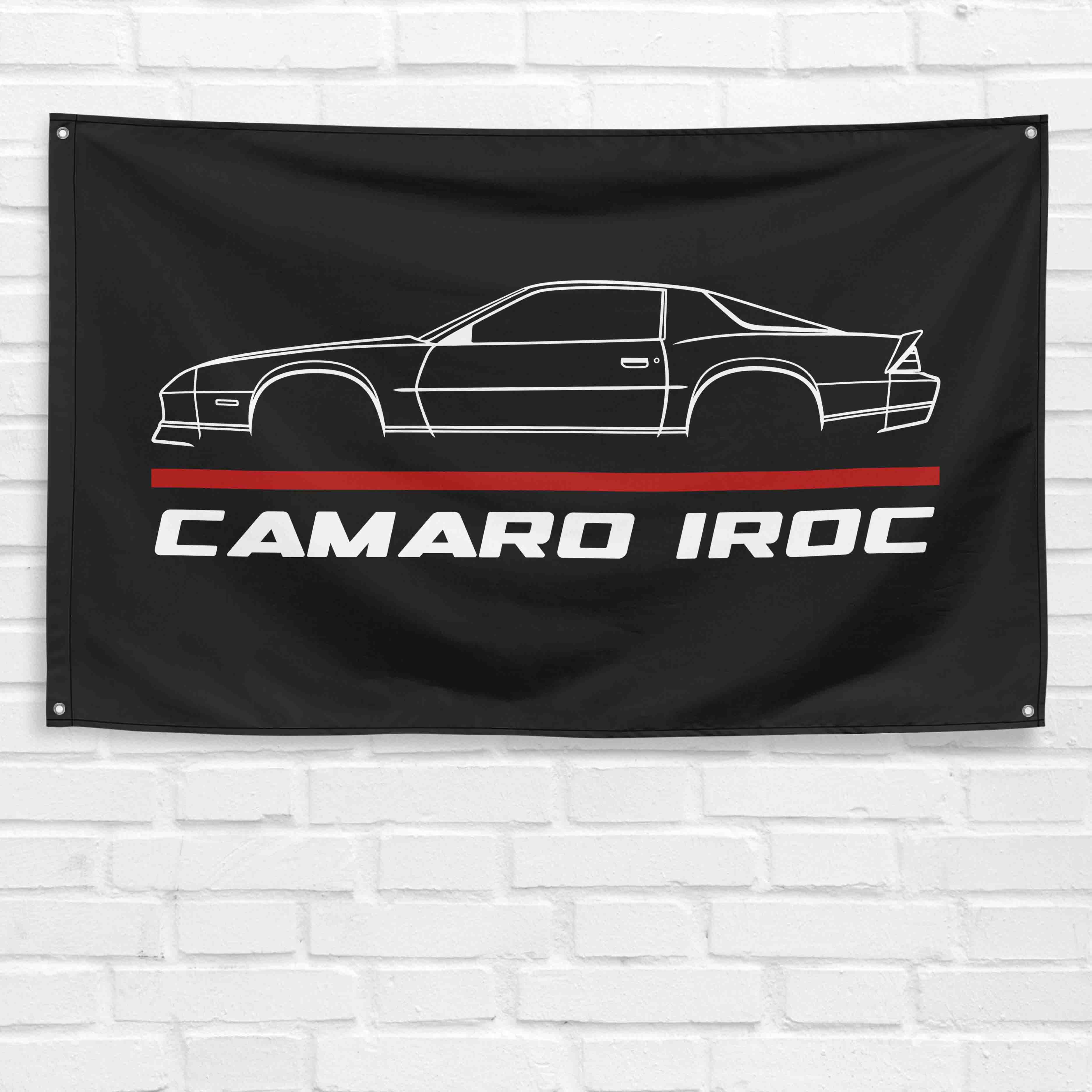 Camaro IROC 1986 3x5 ft Flag Garage Wall Decor Birthday Gift Banner