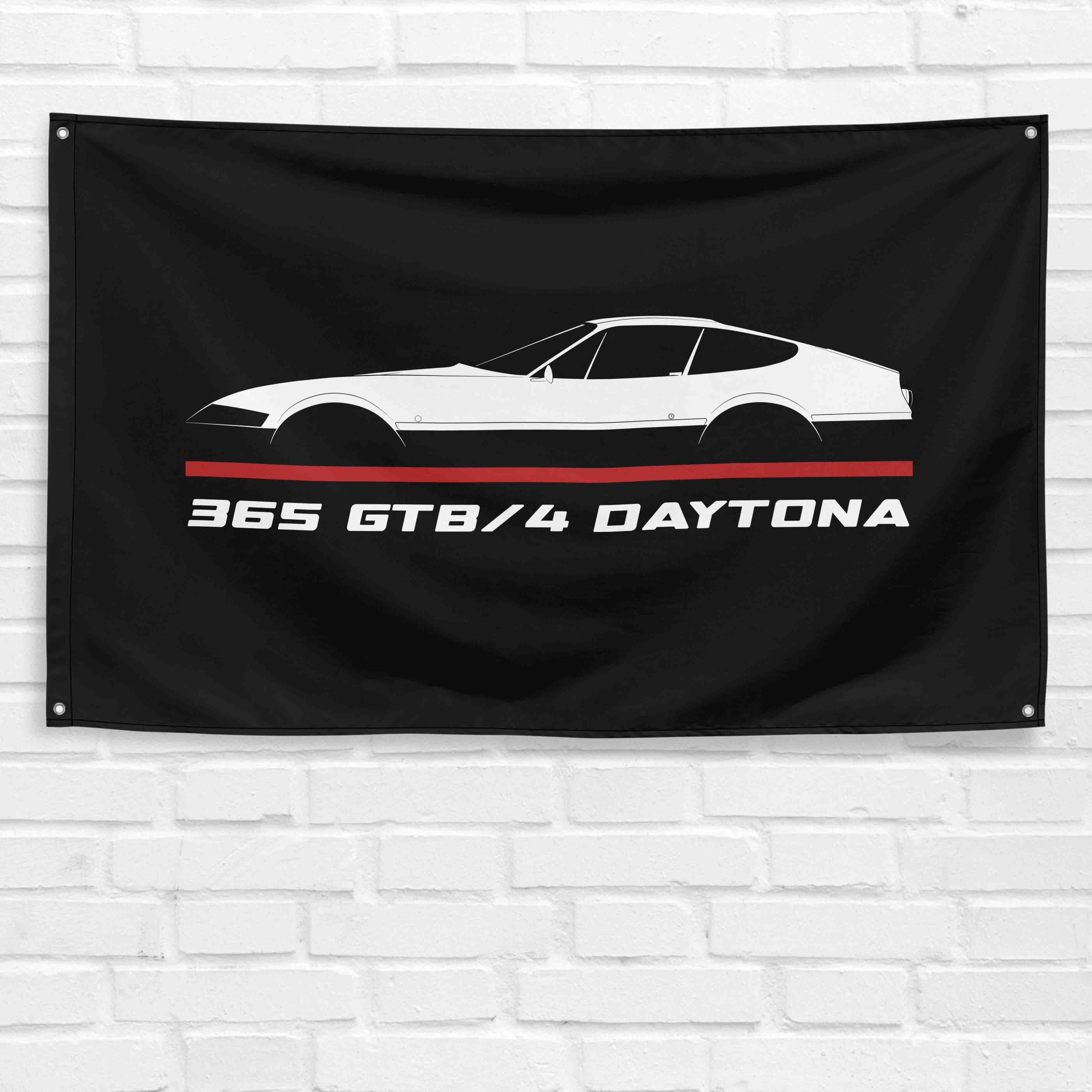 365 GTB 4 Daytona 1968-1973 3x5 ft Flag Garage Wall Decor Birthday Gift Banner