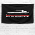 Skyline 2000GT-R C110 1973 3x5 ft Flag Garage Wall Decor Birthday Gift Banner