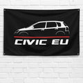 Civic EU 2001-2005 3x5 ft Flag Garage Wall Decor Birthday Gift Banner