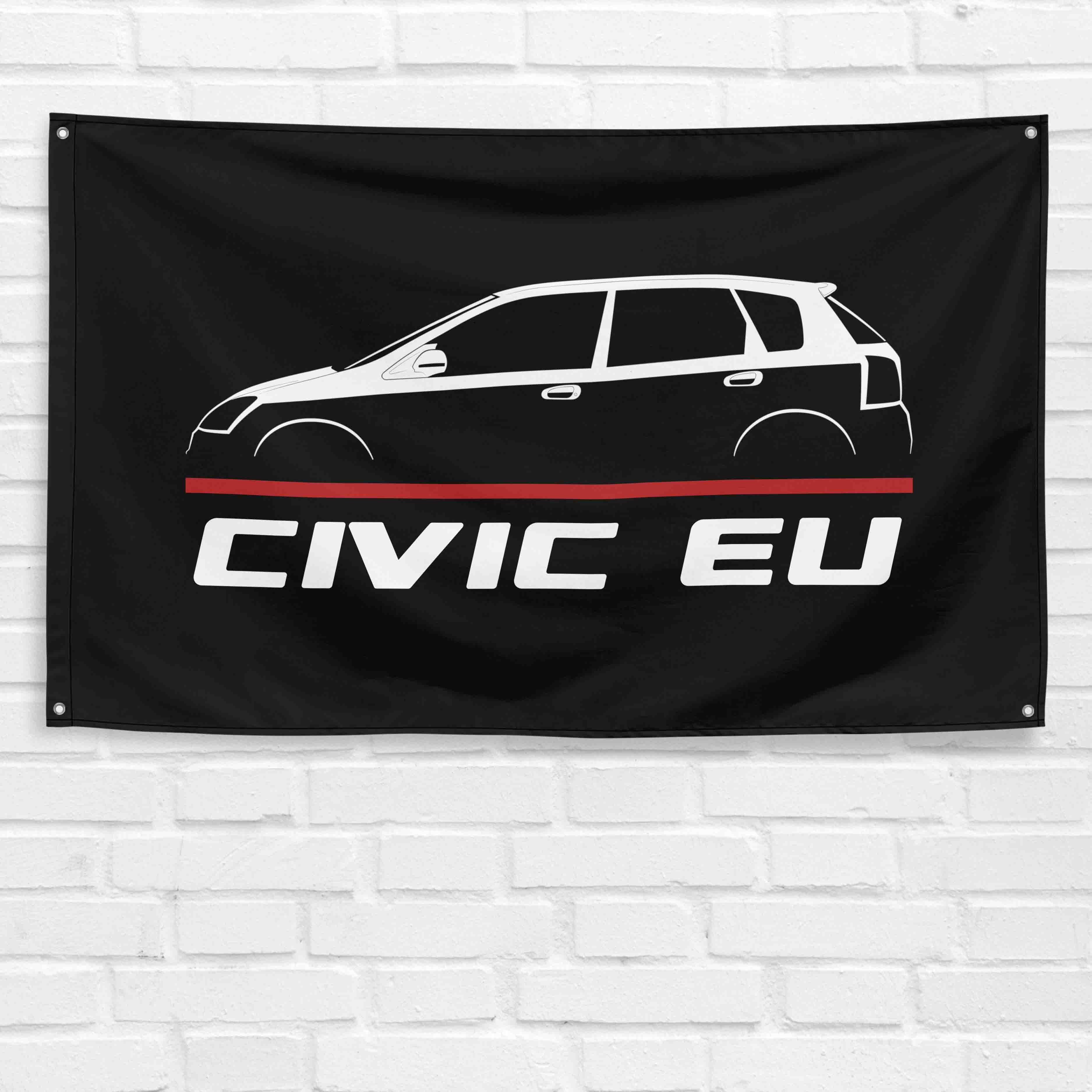 Civic EU 2001-2005 3x5 ft Flag Garage Wall Decor Birthday Gift Banner