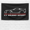 Corvette C7 Grand Sport 3x5 ft Flag Garage Wall Decor Birthday Gift Banner