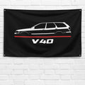 V40 1996-2004 3x5 ft Flag Garage Wall Decor Birthday Gift Banner