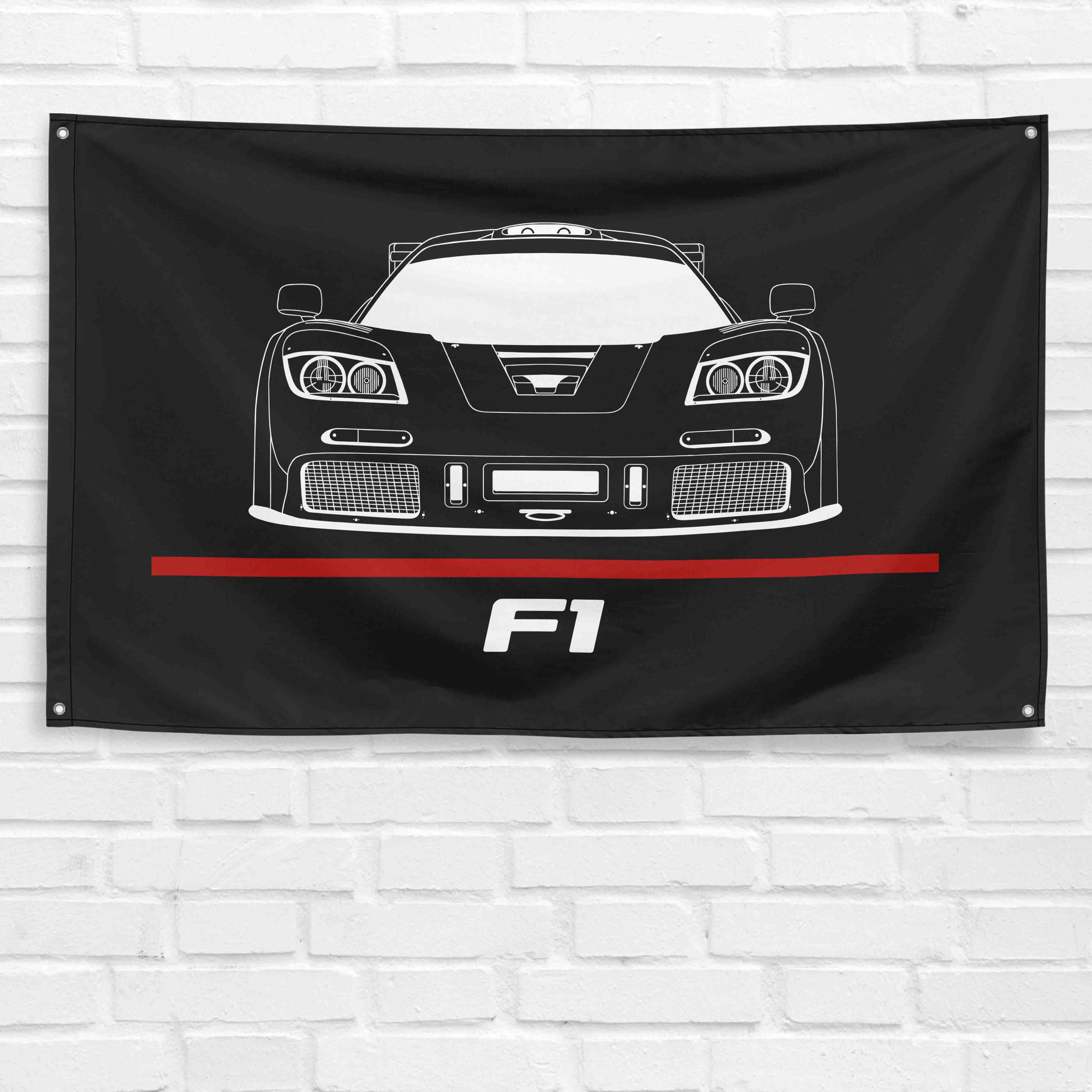 F1 Supercar 3x5 ft Flag Garage Wall Decor Birthday Gift Banner