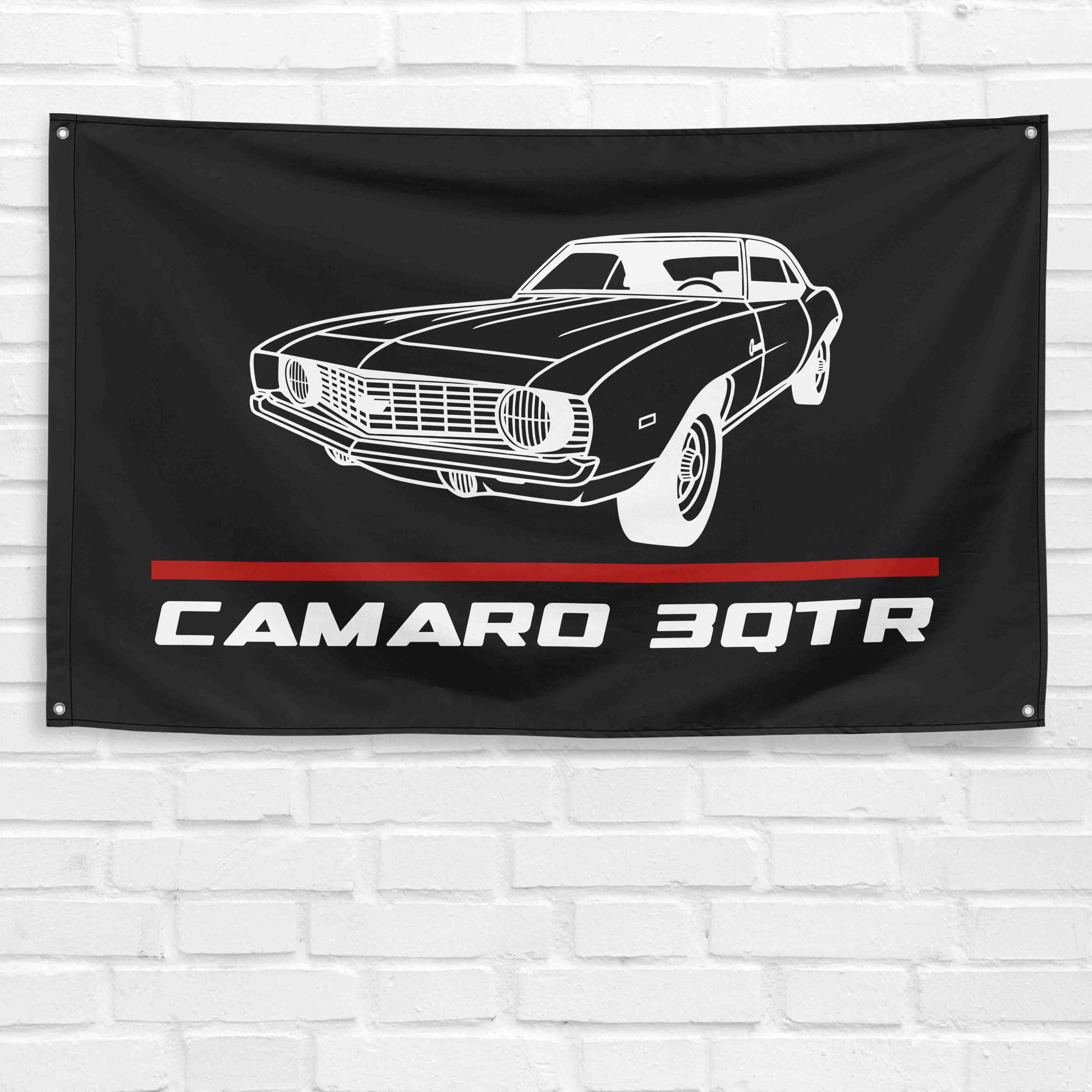 Camaro 3QTR 1969 3x5 ft Flag Garage Wall Decor Birthday Gift Banner