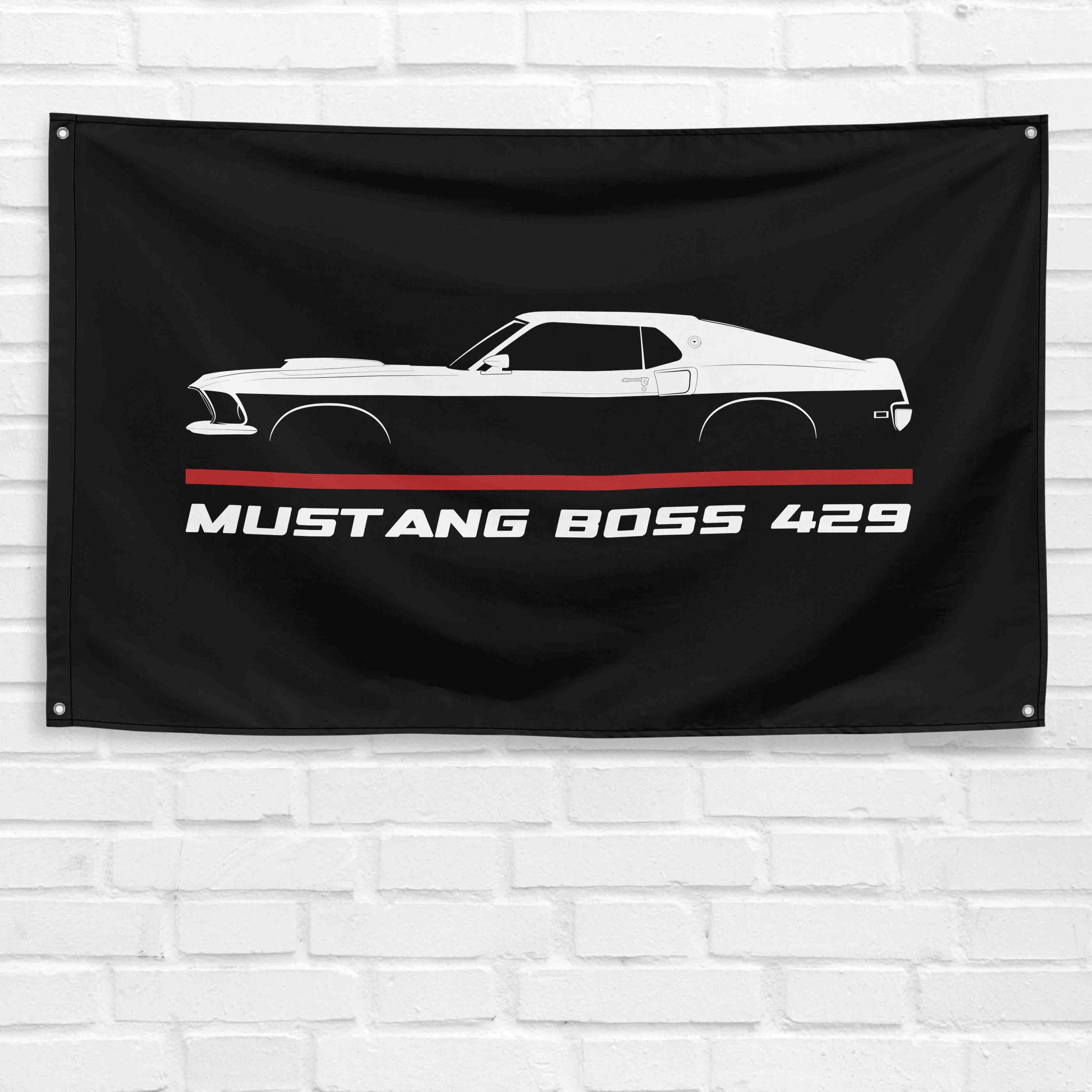 Mustang Boss 429 1969-1970 3x5 ft Flag Garage Wall Decor Birthday Gift Banner