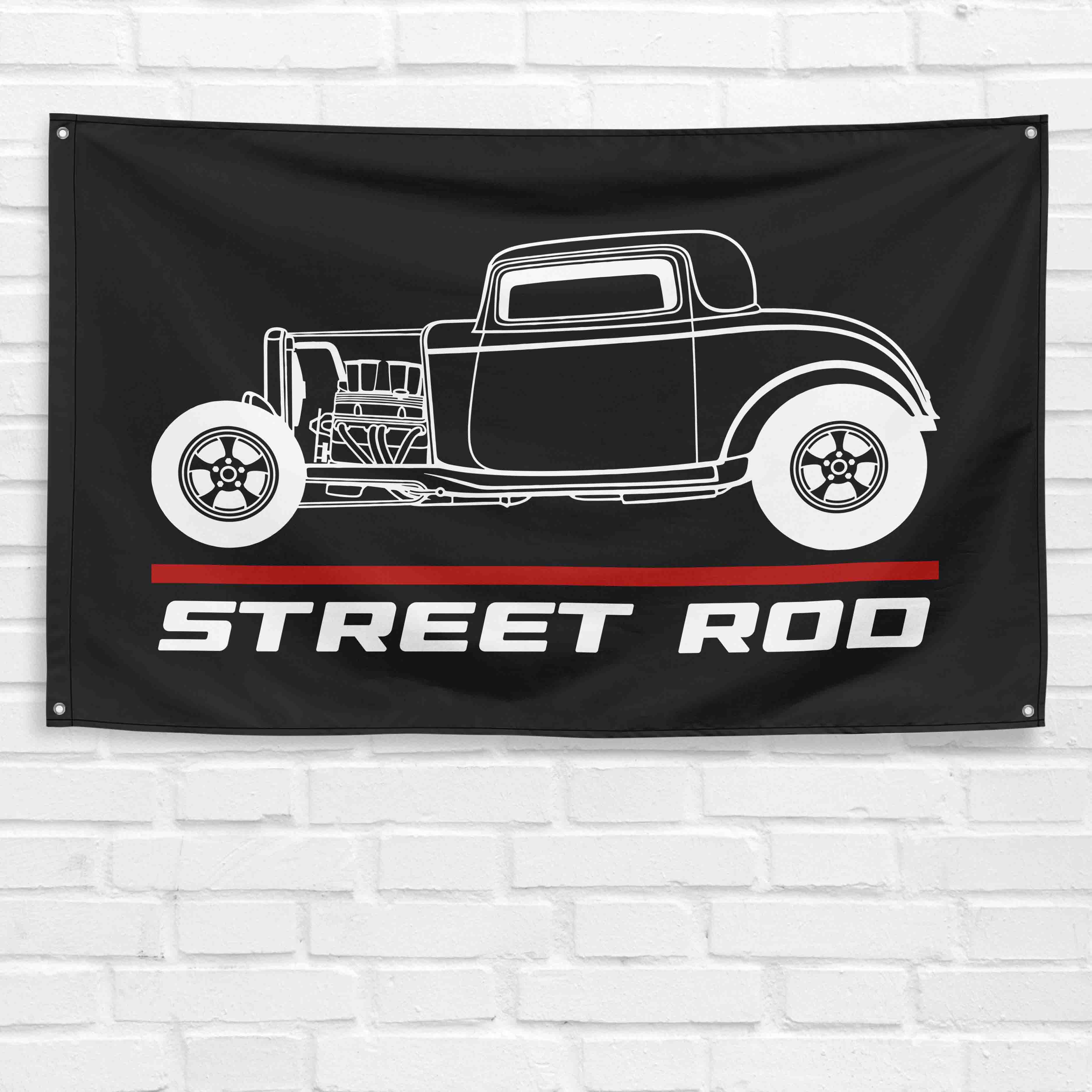 Street Rod Classic 1932 3x5 ft Flag Garage Wall Decor Birthday Gift Banner