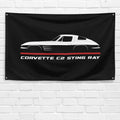 Corvette C2 Sting Ray 1963-1964 3x5 ft Flag Garage Wall Decor Banner