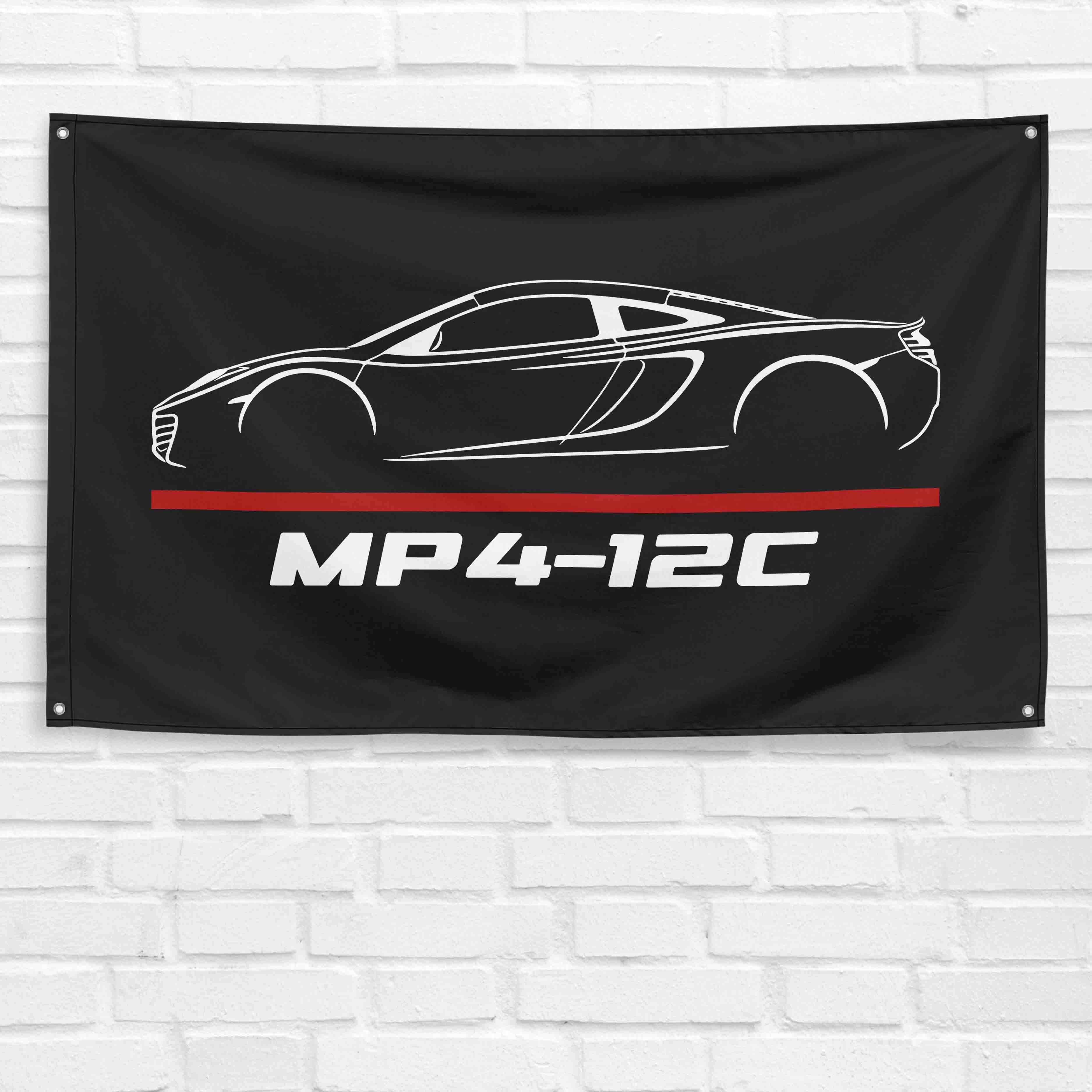 MP4-12C 3x5 ft Flag Garage Wall Decor Birthday Gift Banner