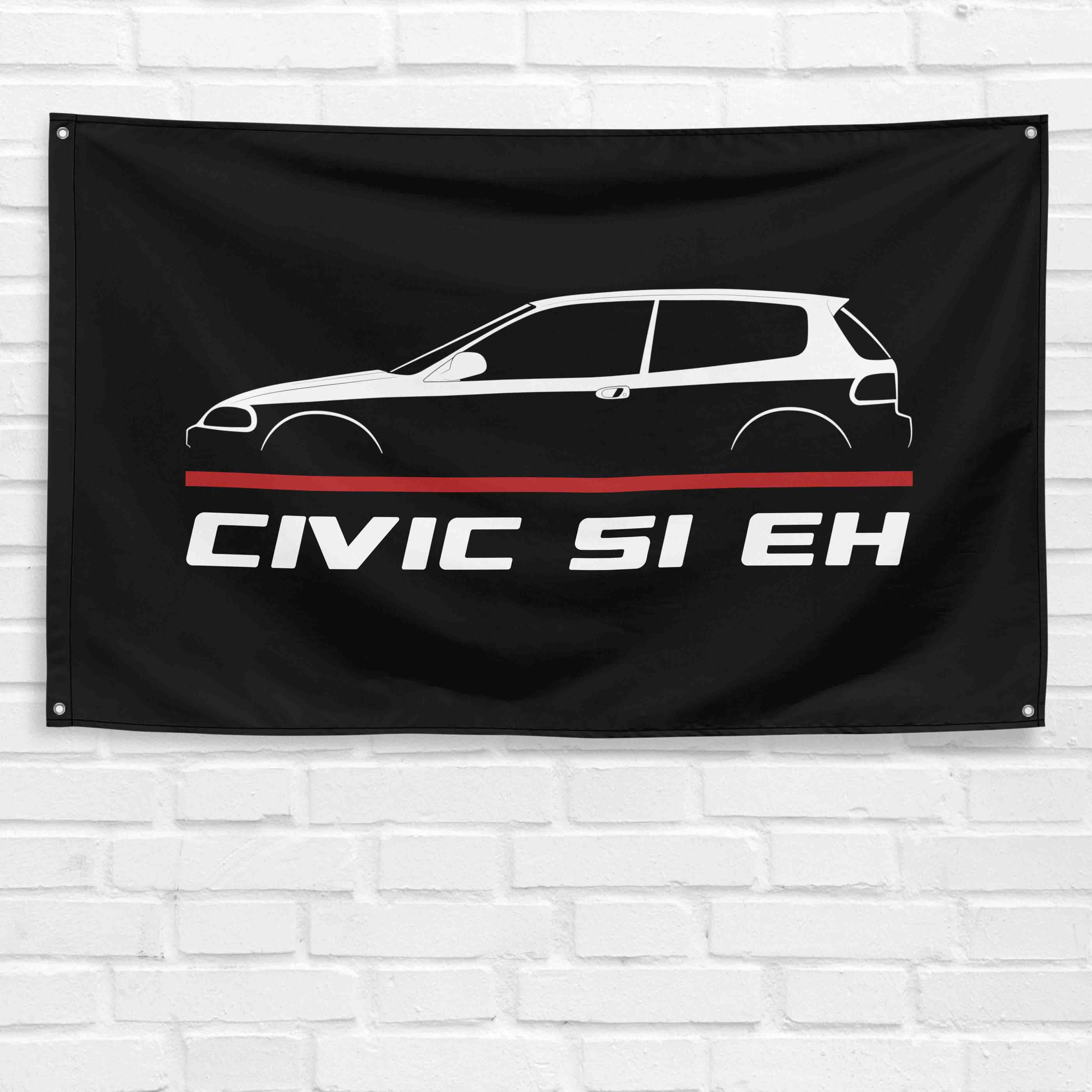 Civic Si EH 1991-1995 3x5 ft Flag Garage Wall Decor Birthday Gift Banner
