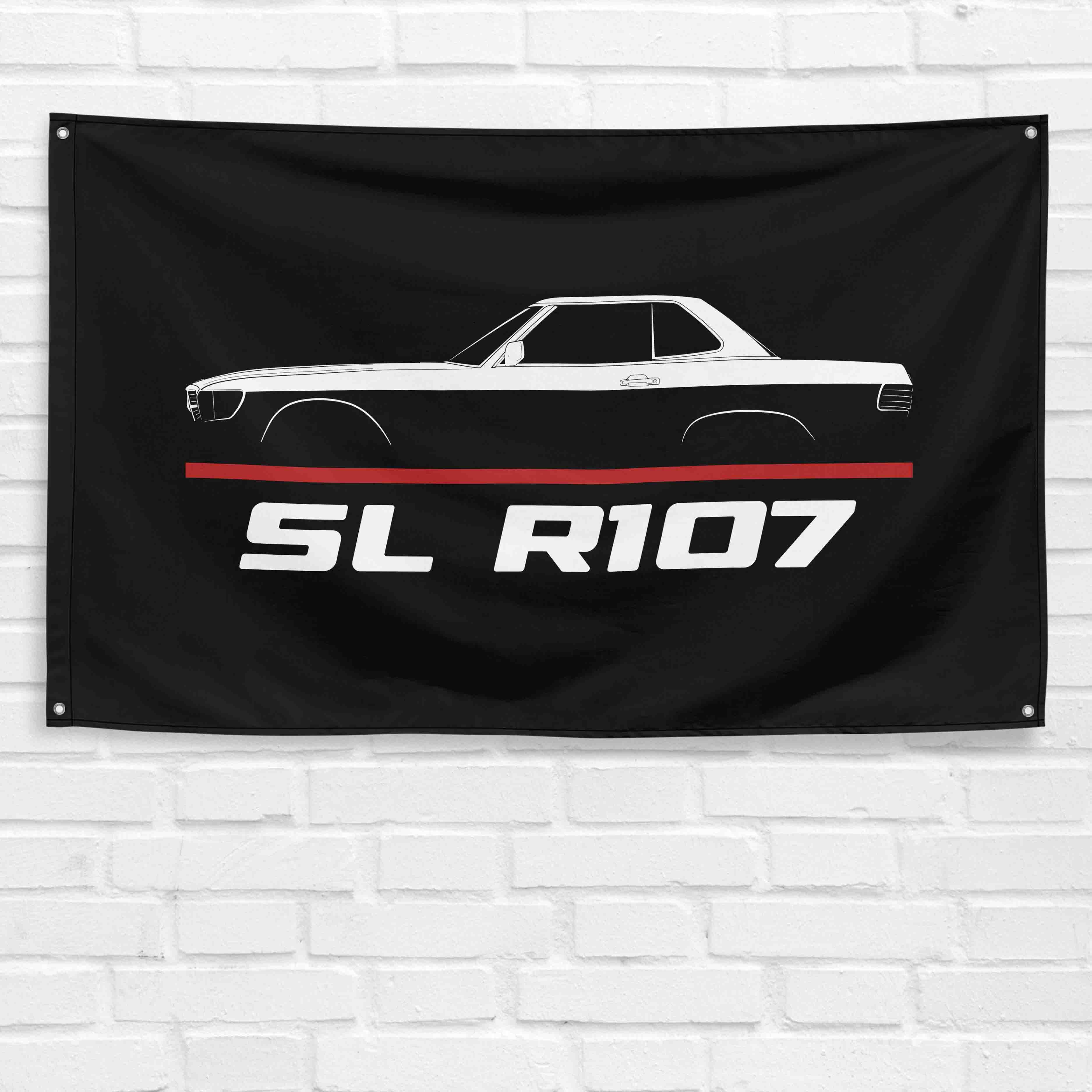 SL Hardtop R107 1971-1989 3x5 ft Flag Garage Wall Decor Birthday Gift Banner