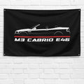 M3 Cabrio E46 2001-2006 3x5 ft Flag Garage Wall Decor Birthday Gift Banner