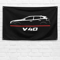 V40 2012-2019 3x5 ft Flag Garage Wall Decor Birthday Gift Banner