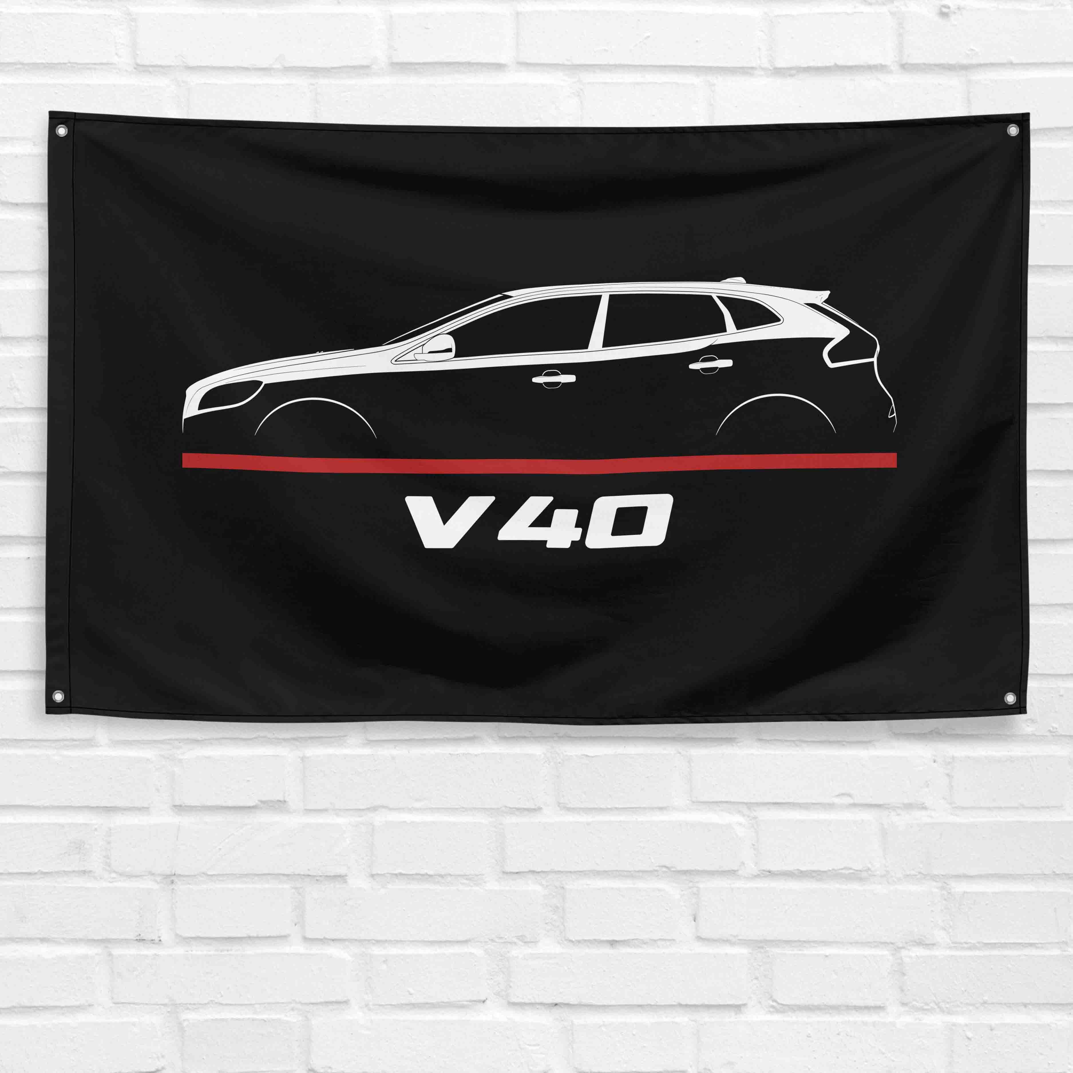 V40 2012-2019 3x5 ft Flag Garage Wall Decor Birthday Gift Banner
