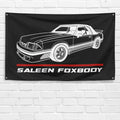 Mustang Saleen Foxbody 1992 3x5 ft Flag Garage Wall Decor Birthday Gift Banner