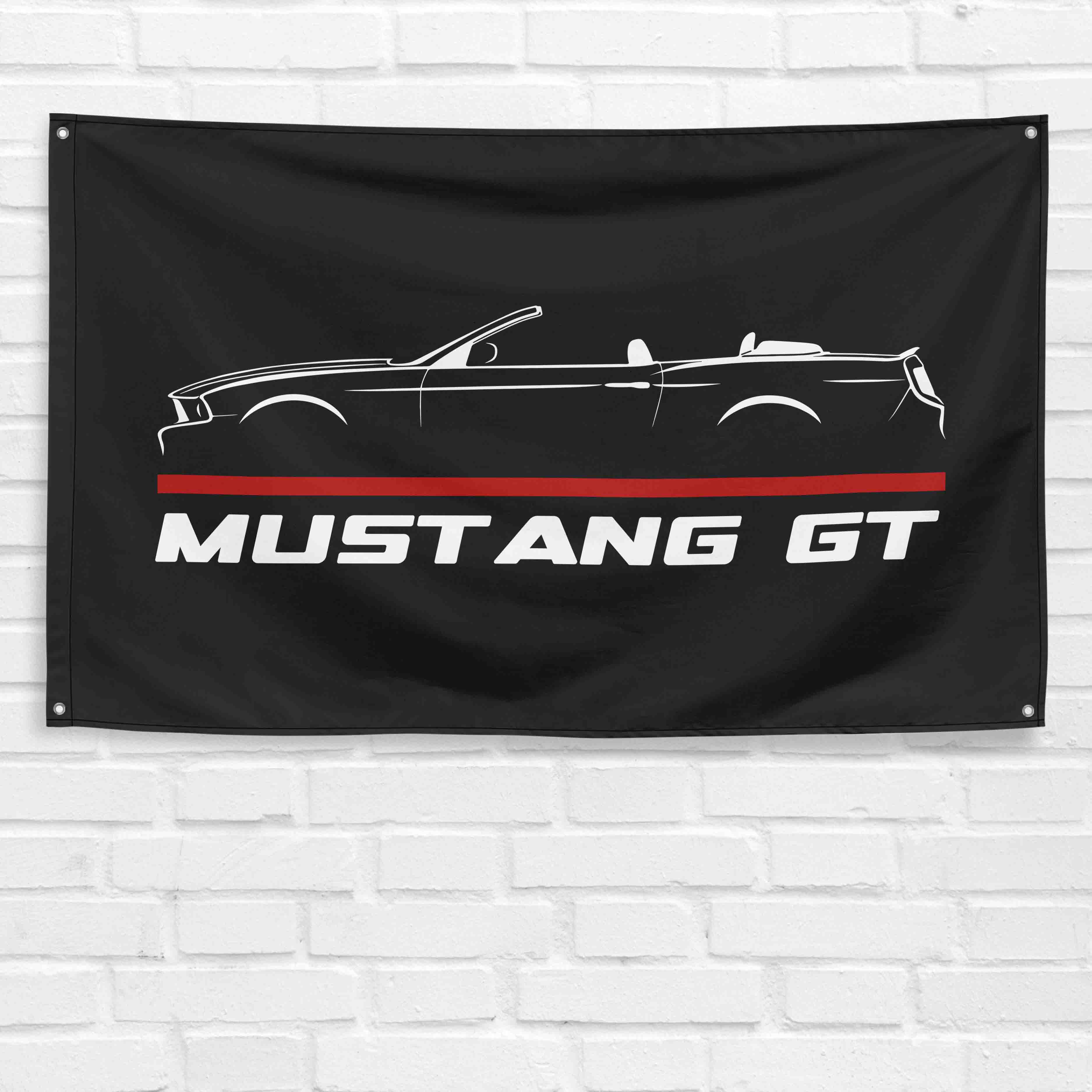 Mustang GT Convertible 2013 3x5 ft Flag Garage Wall Decor Birthday Gift Banner