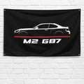 M2 G87 2023 3x5 ft Flag Garage Wall Decor Birthday Gift Banner