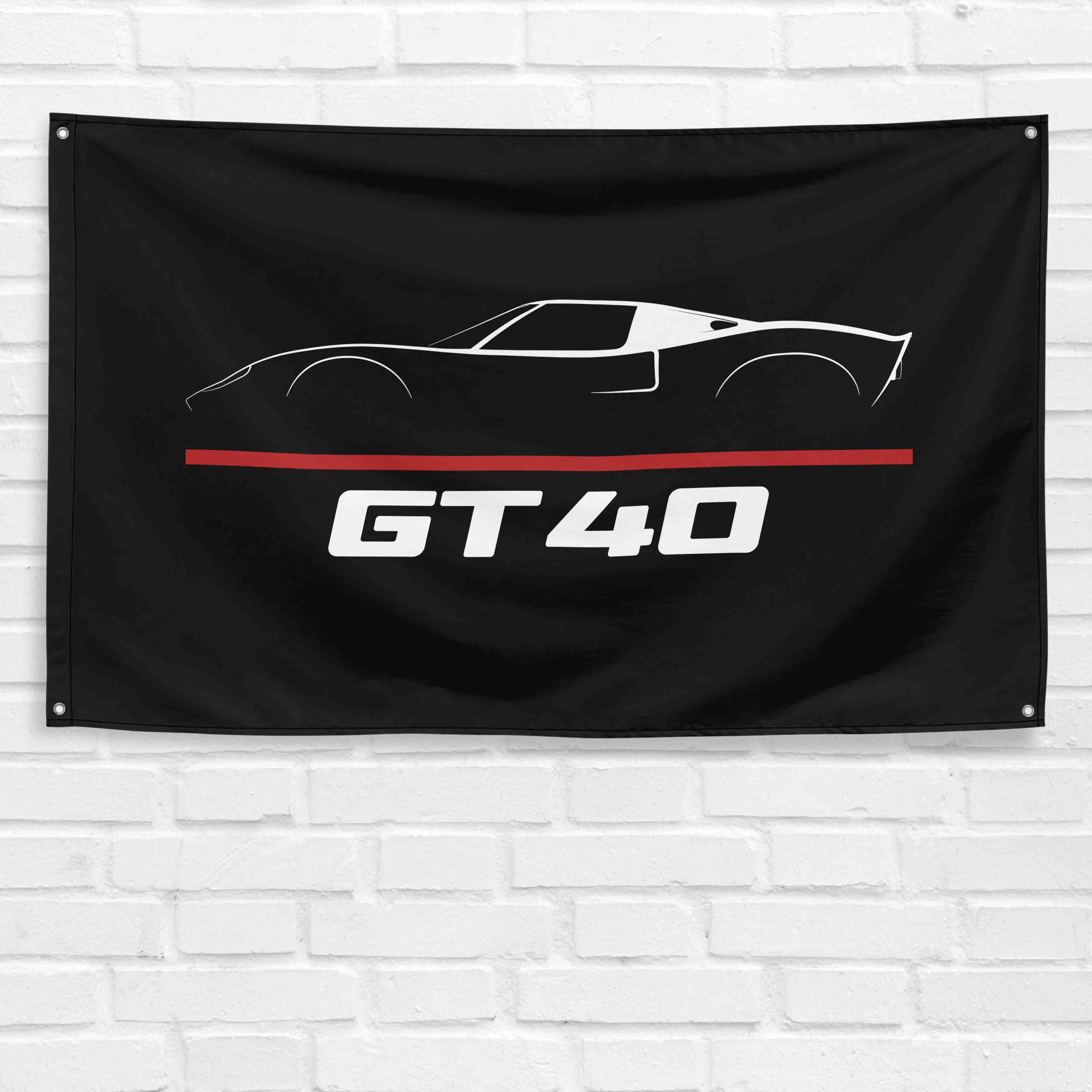 GT40 1964-1969 3x5 ft Flag Garage Wall Decor Birthday Gift Banner