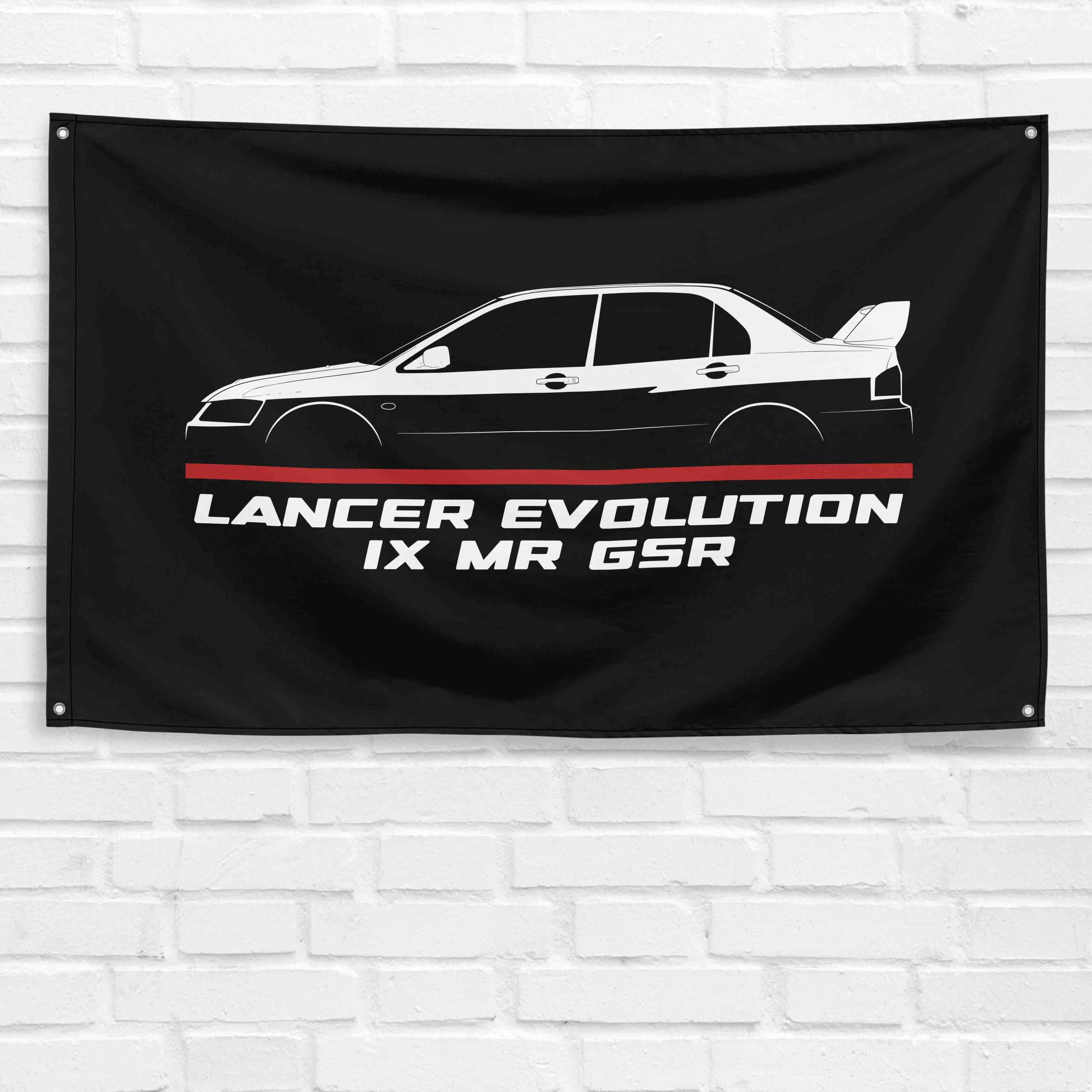 Lancer Evolution IX MR GSR 2005-2007 3x5 ft Flag Garage Wall Decor Banner