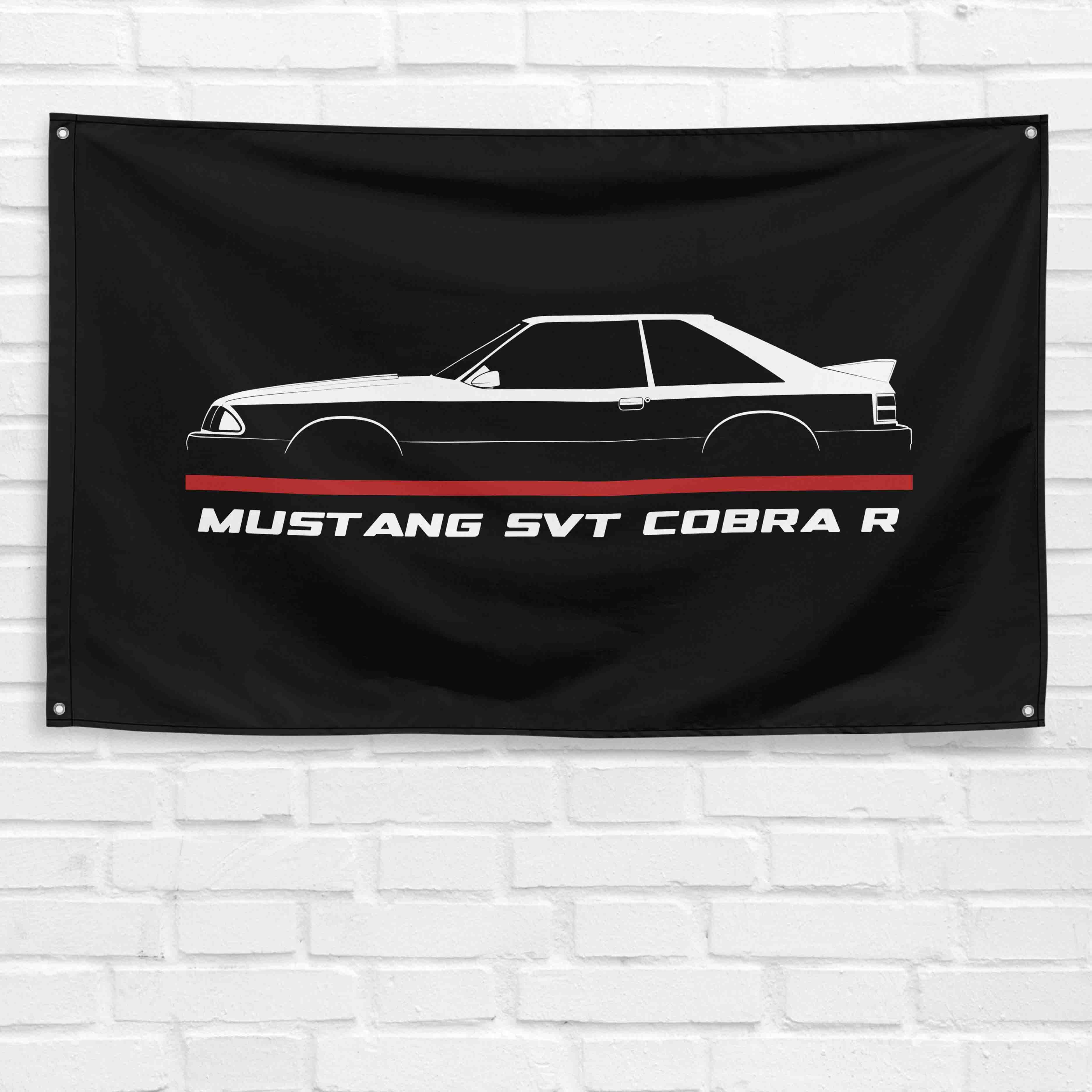 Mustang SVT Cobra R 1993 3x5 ft Flag Garage Wall Decor Birthday Gift Banner