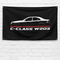 C-Class W203 2000-2007 3x5 ft Flag Garage Wall Decor Birthday Gift Banner