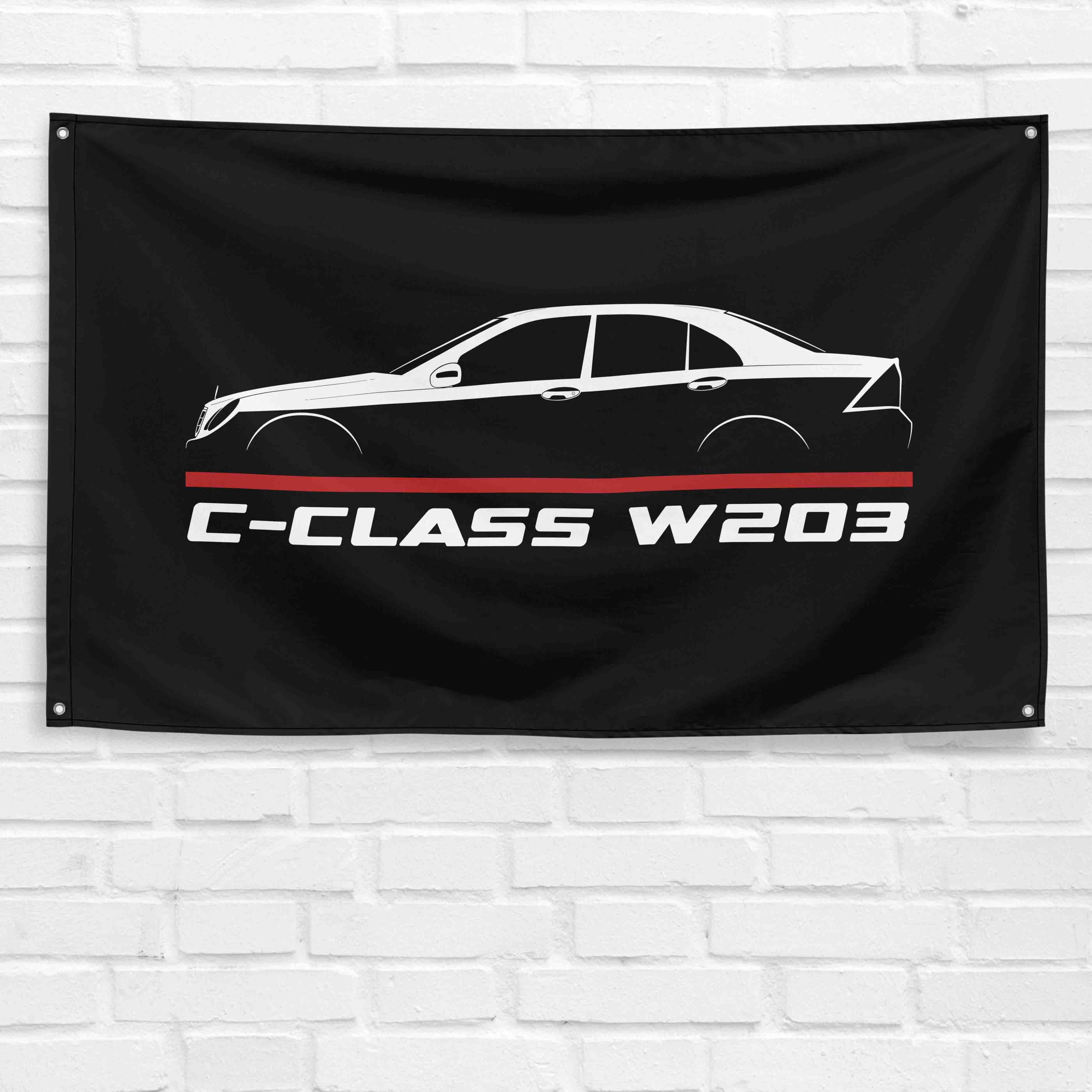 C-Class W203 2000-2007 3x5 ft Flag Garage Wall Decor Birthday Gift Banner