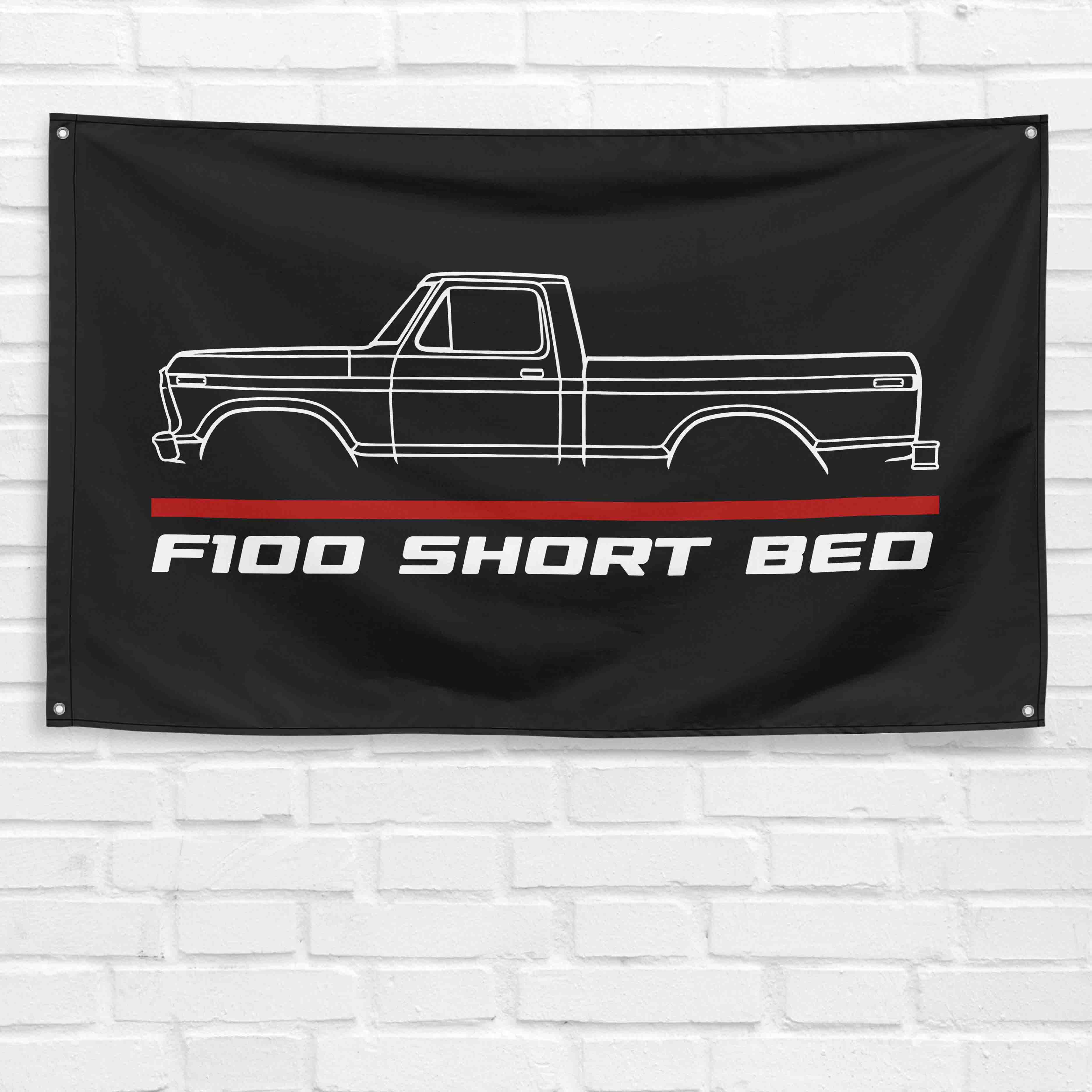 F100 Short Bed Truck 1974 3x5 ft Flag Garage Wall Decor Birthday Gift Banner