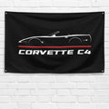 Corvette C4 Convertible 1991-1996 3x5 ft Flag Garage Wall Decor Banner