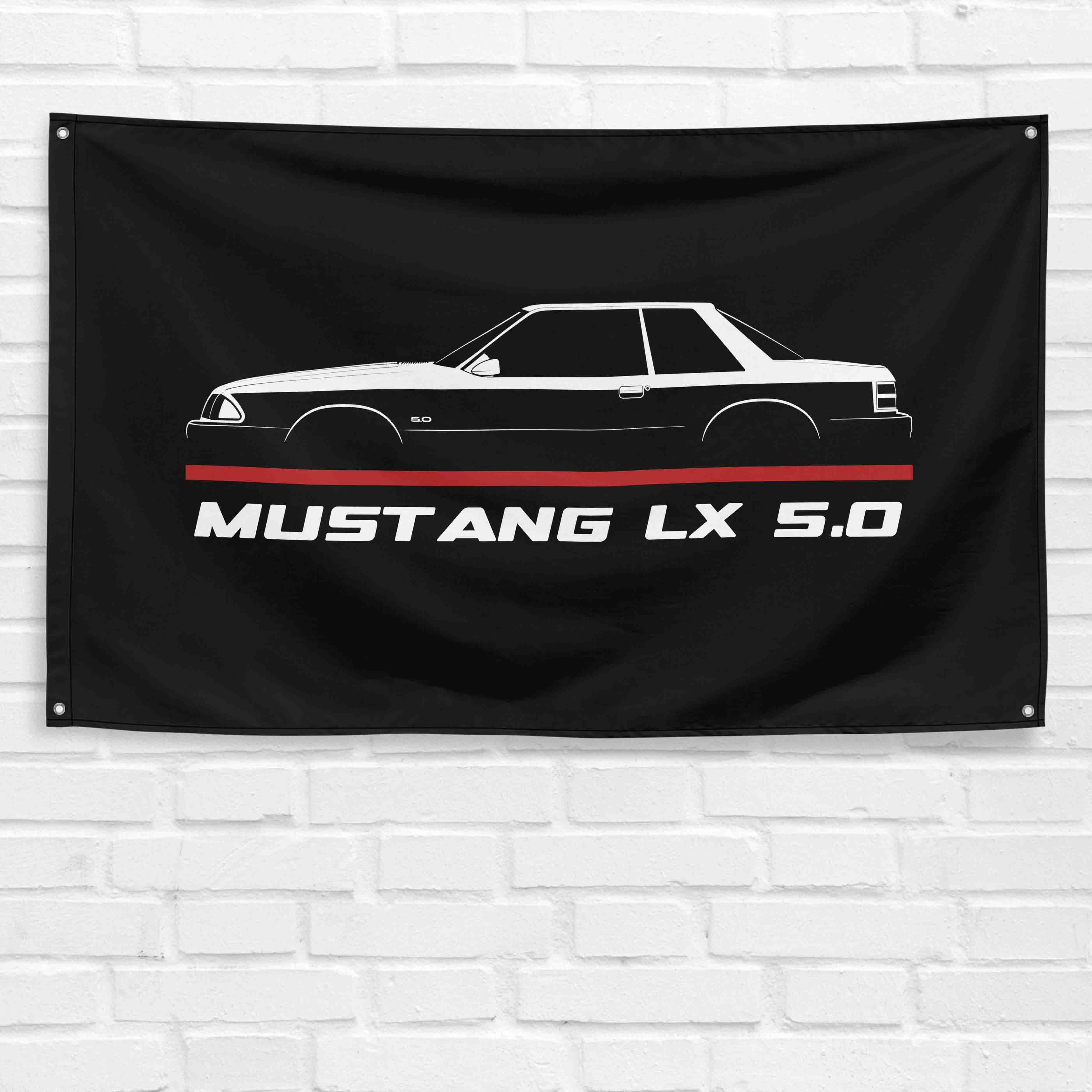 Mustang LX 5.0 1987-1993 3x5 ft Flag Garage Wall Decor Birthday Gift Banner