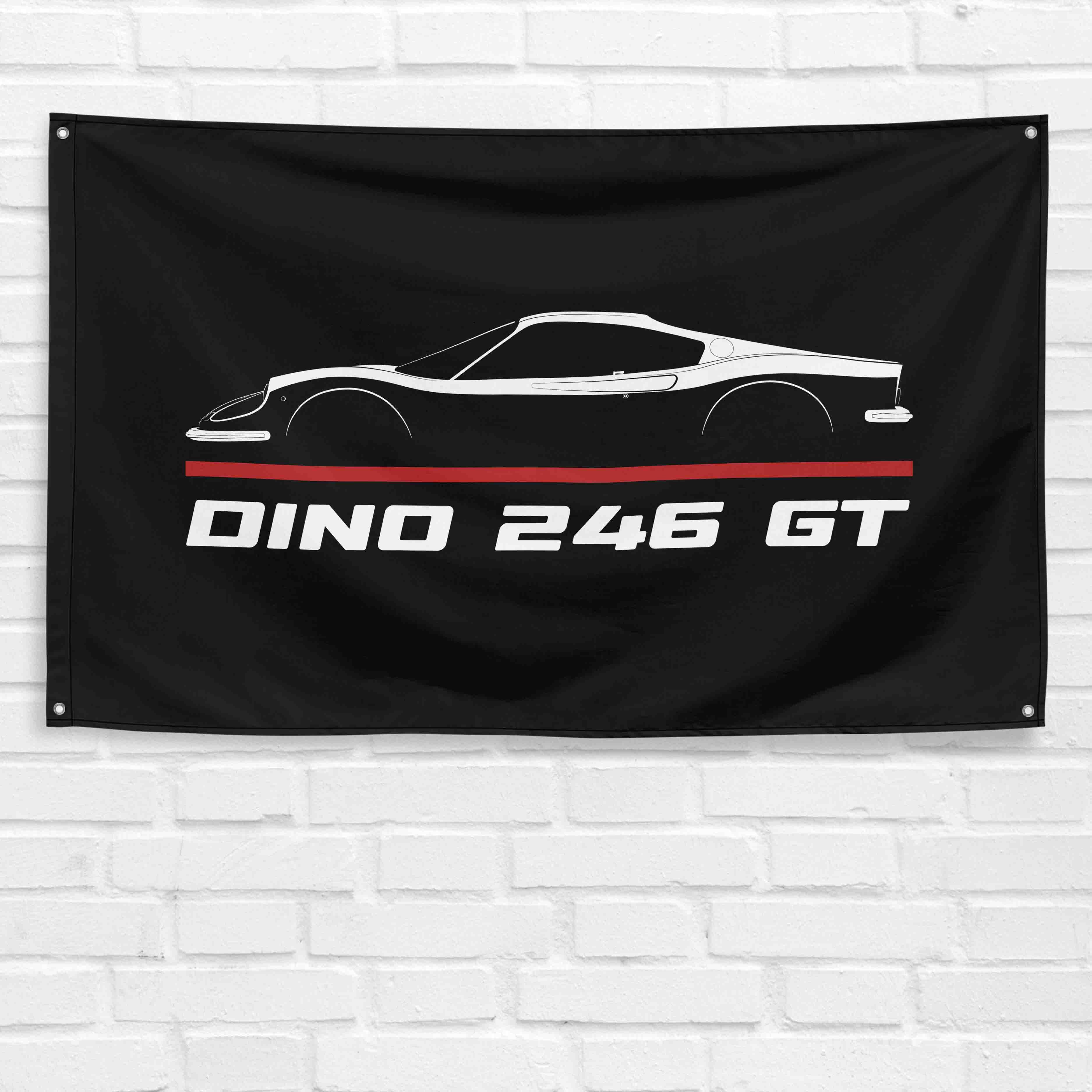 Dino 246 GT 1969-1974 3x5 ft Flag Garage Wall Decor Birthday Gift Banner