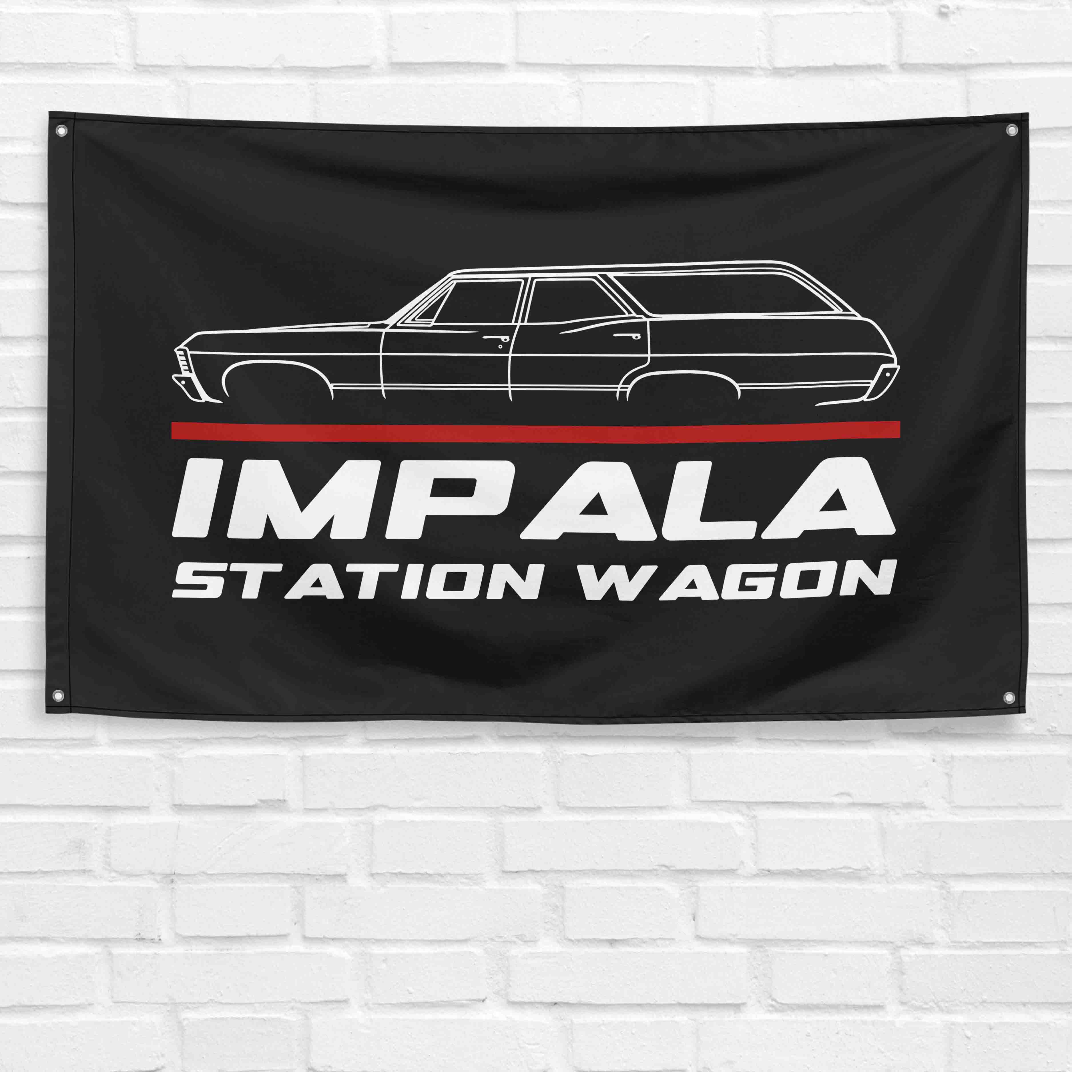 Impala Station Wagon 1967 3x5 ft Flag Garage Wall Decor Birthday Gift Banner