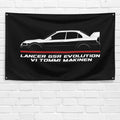 Lancer GSR Evolution VI Tommi Makinen 2000 3x5 ft Flag Garage Wall Decor Banner