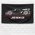 Jesko Supercar 3x5 ft Flag Garage Wall Decor Birthday Gift Banner