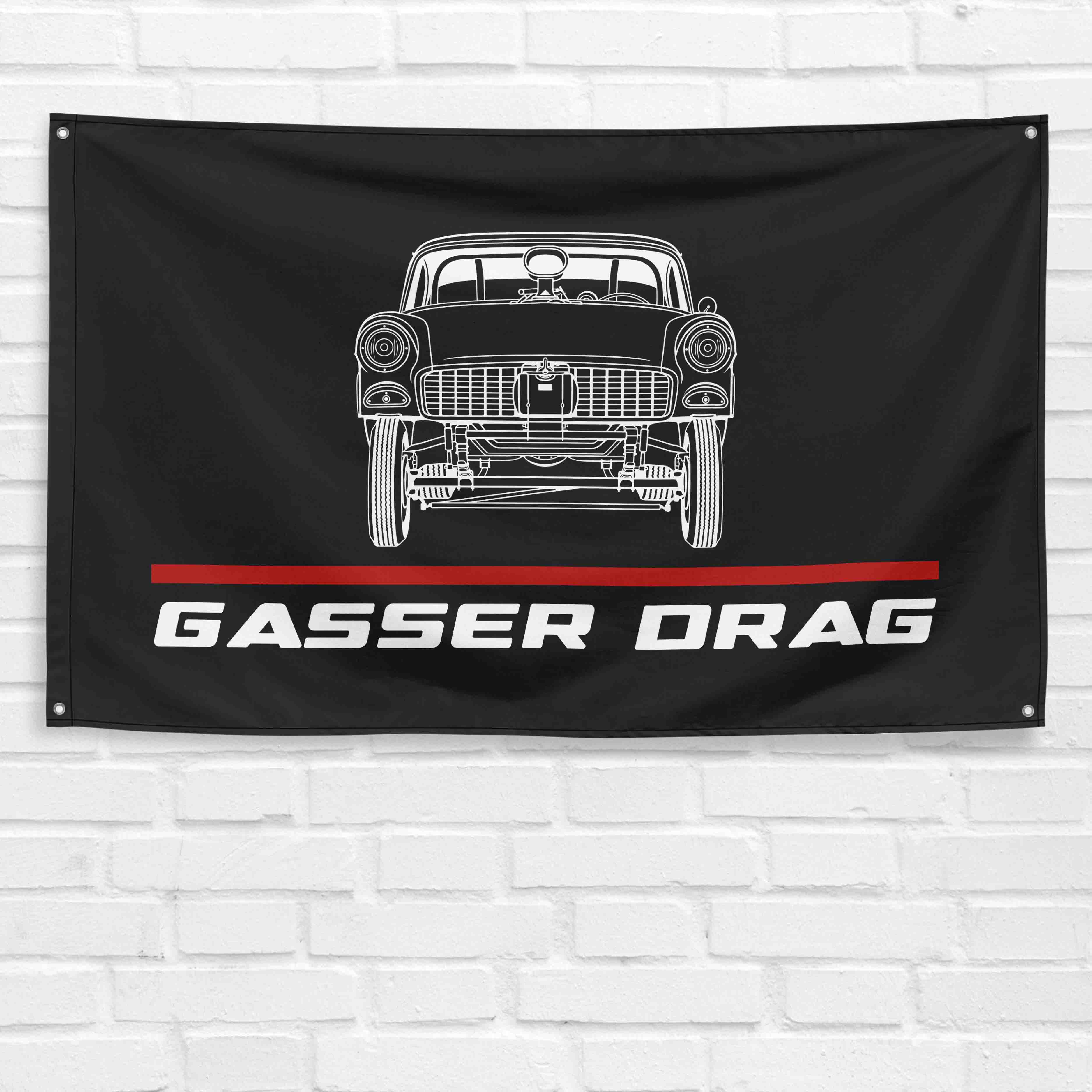 1955 Gasser Drag Classic 3x5 ft Flag Garage Wall Decor Birthday Gift Banner