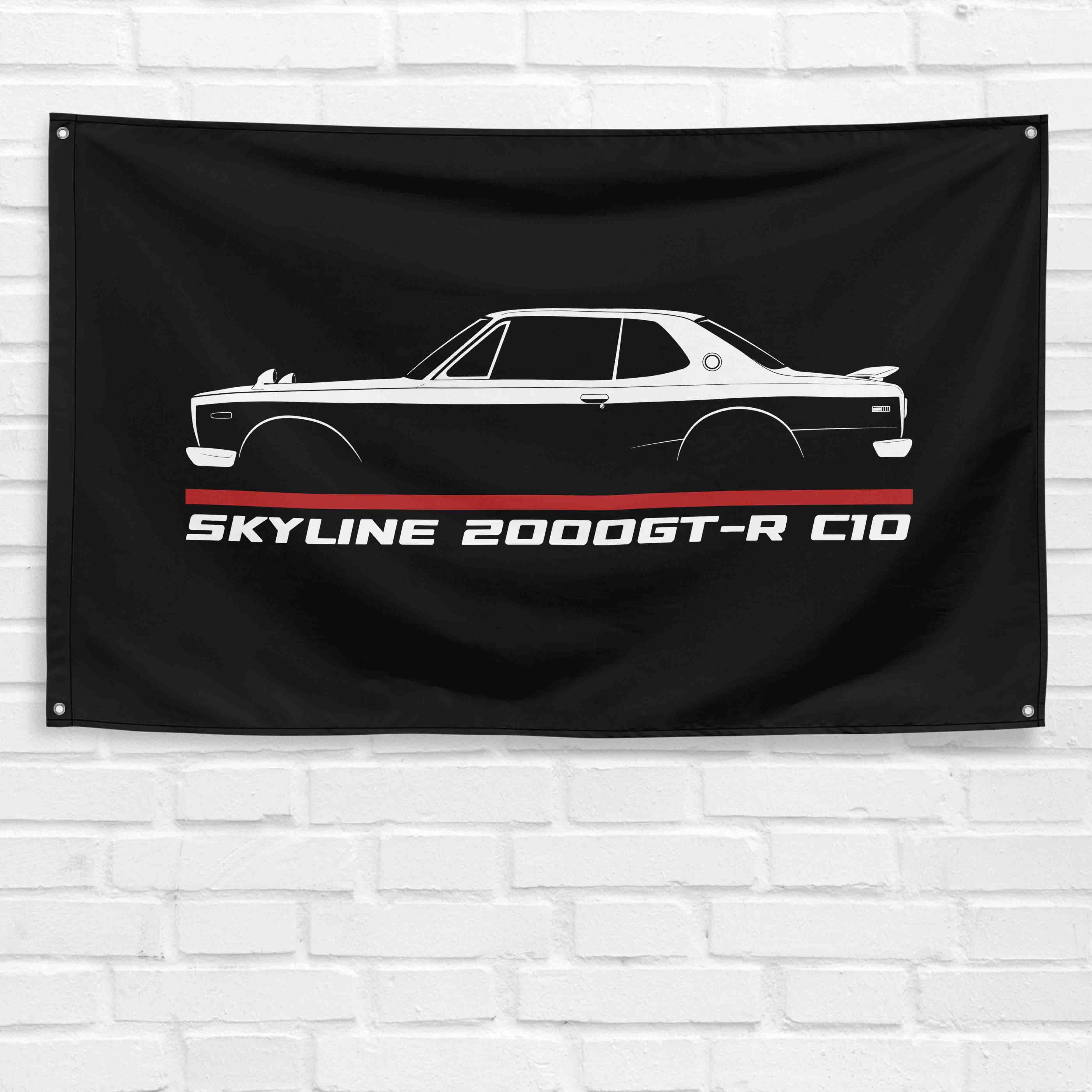 Skyline 2000GT-R C10 1970-1972 3x5 ft Flag Garage Wall Decor Banner
