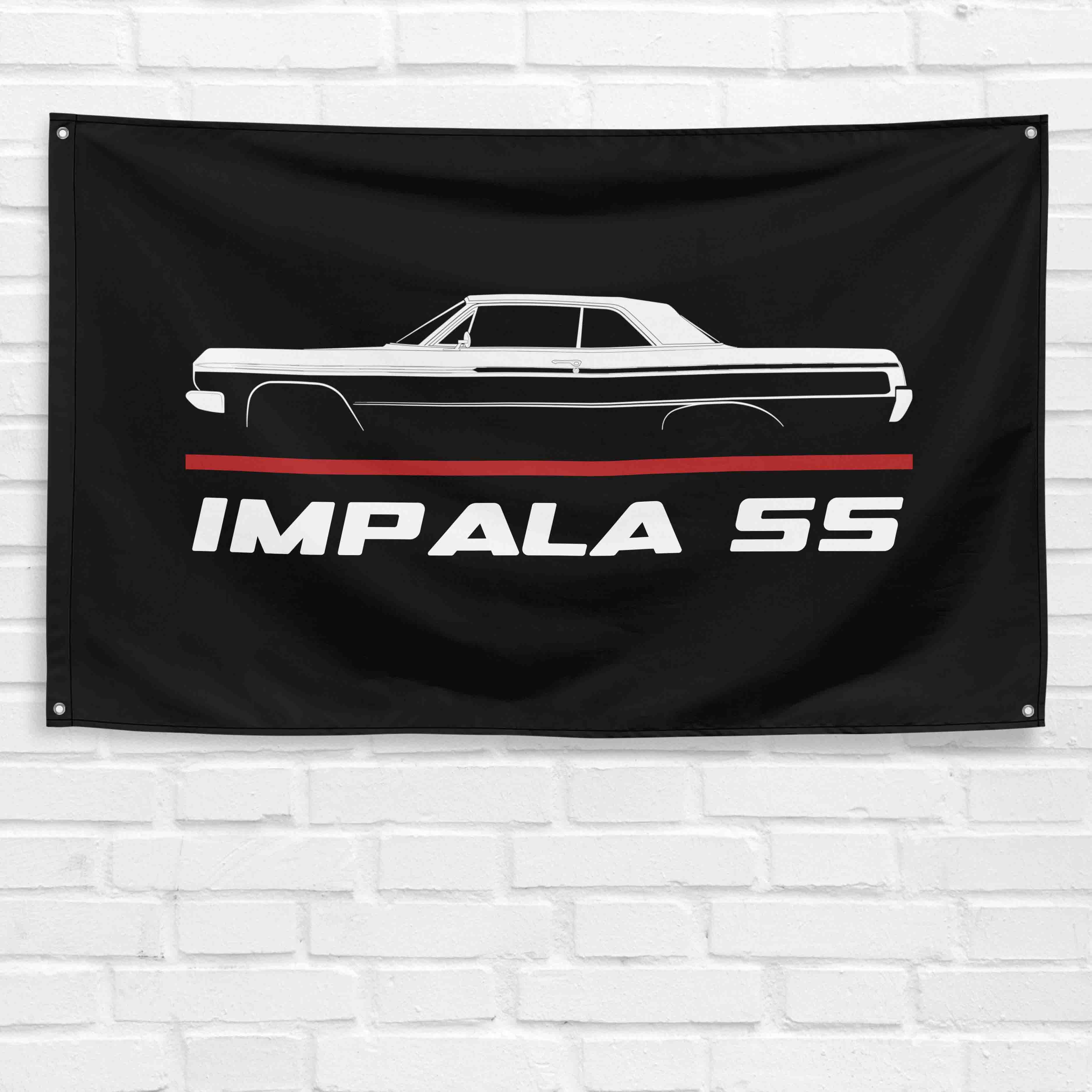 Impala SS 1964 3x5 ft Flag Garage Wall Decor Birthday Gift Banner