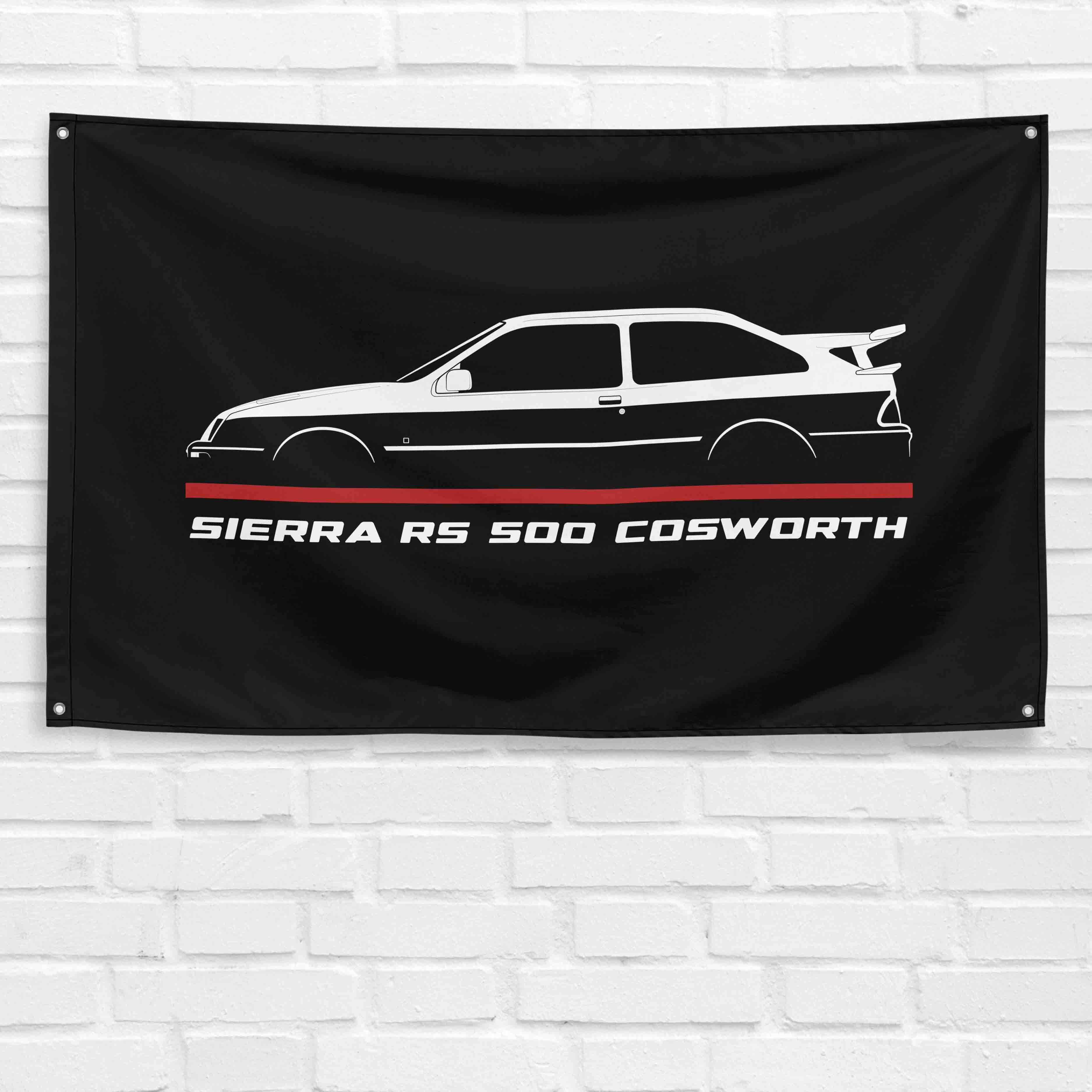Sierra RS 500 Cosworth 1987 3x5 ft Flag Garage Wall Decor Birthday Gift Banner