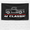Classic Truck 1941 3x5 ft Flag Garage Wall Decor Birthday Gift Banner
