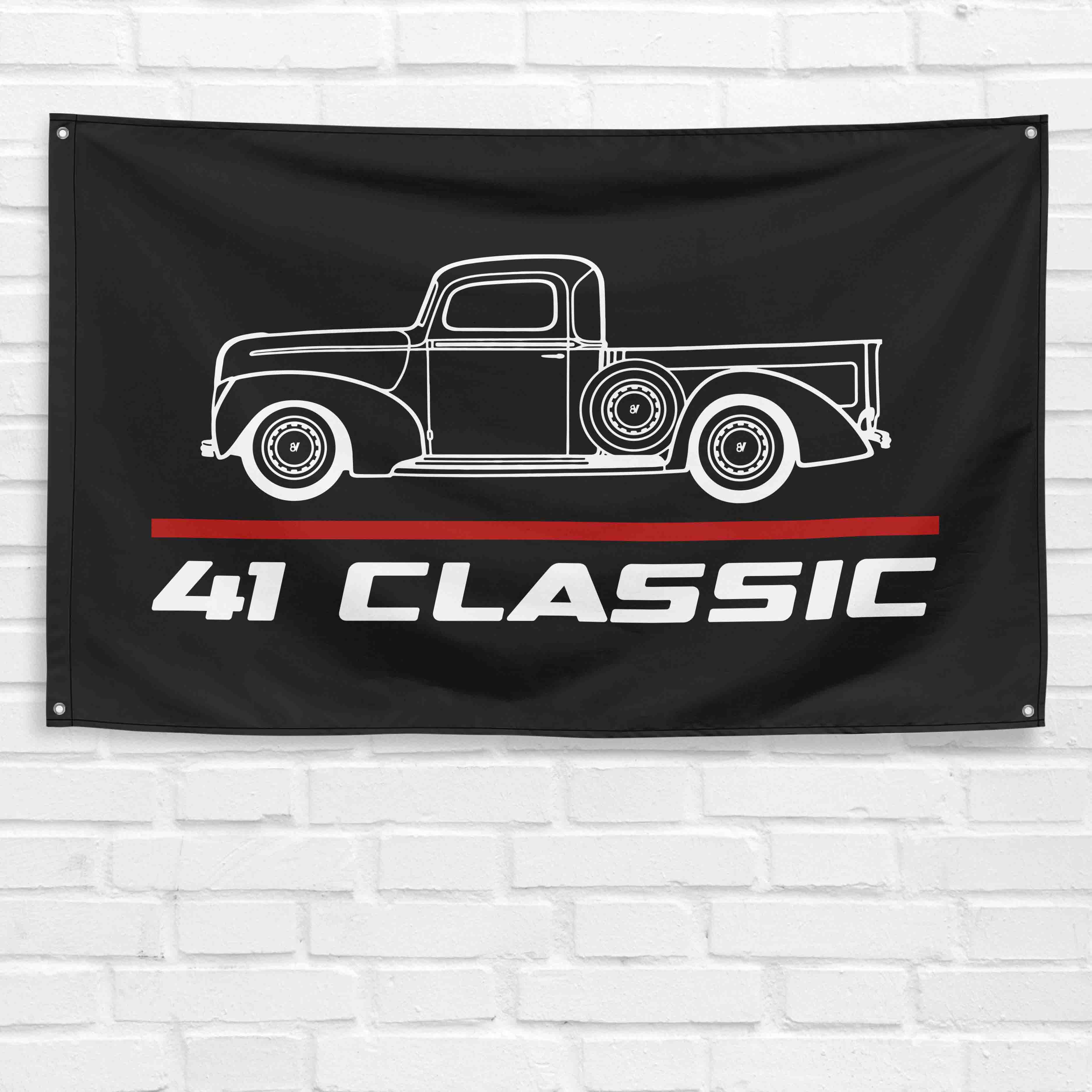 Classic Truck 1941 3x5 ft Flag Garage Wall Decor Birthday Gift Banner
